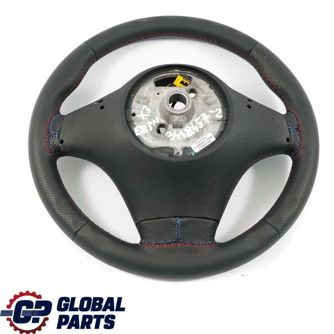 BMW X3 Series E83 LCI E83N NEW Black Leather Sport Steering Wheel M-tricoloured