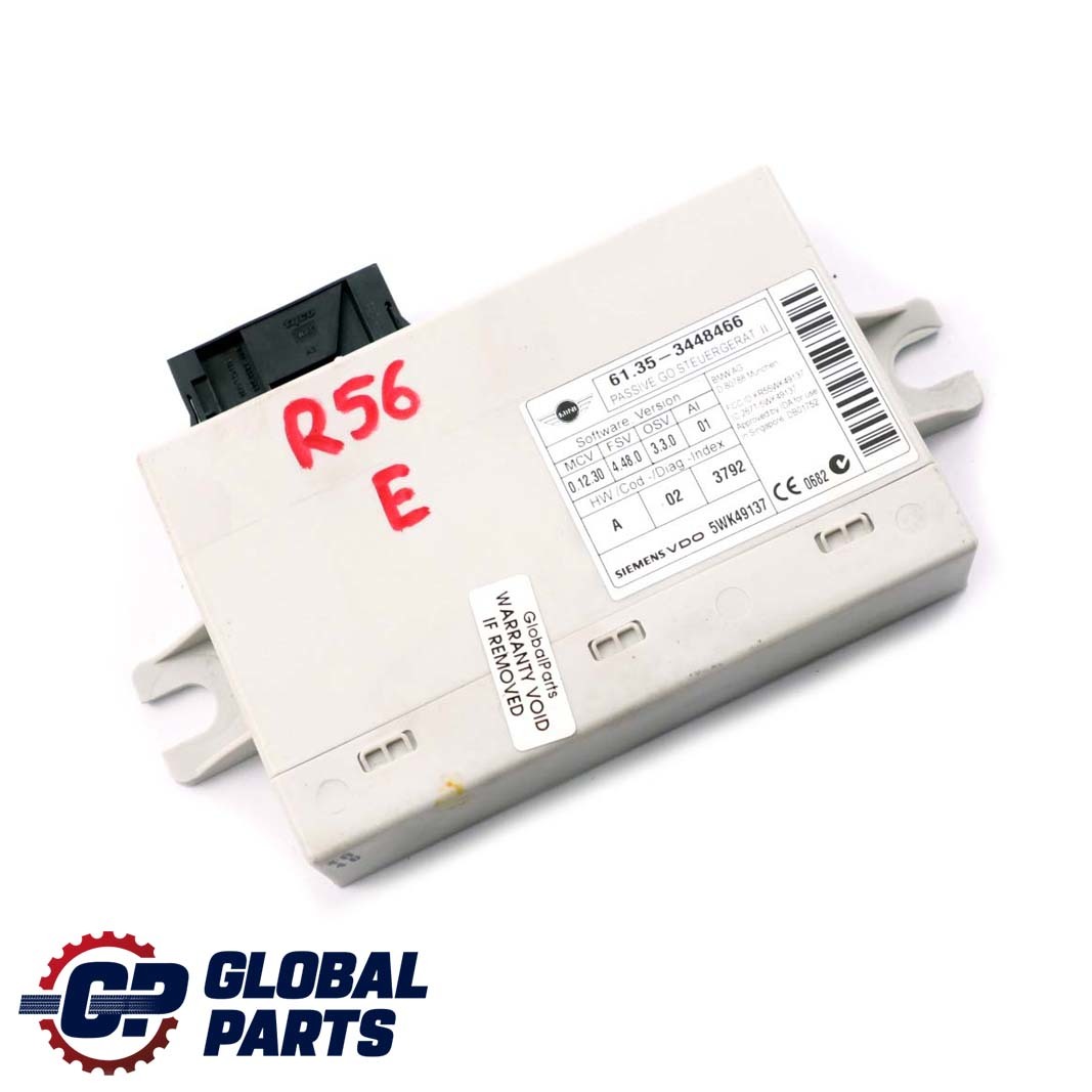 Mini Cooper R55 R56 Control Unit Module Passive Go 3448466 