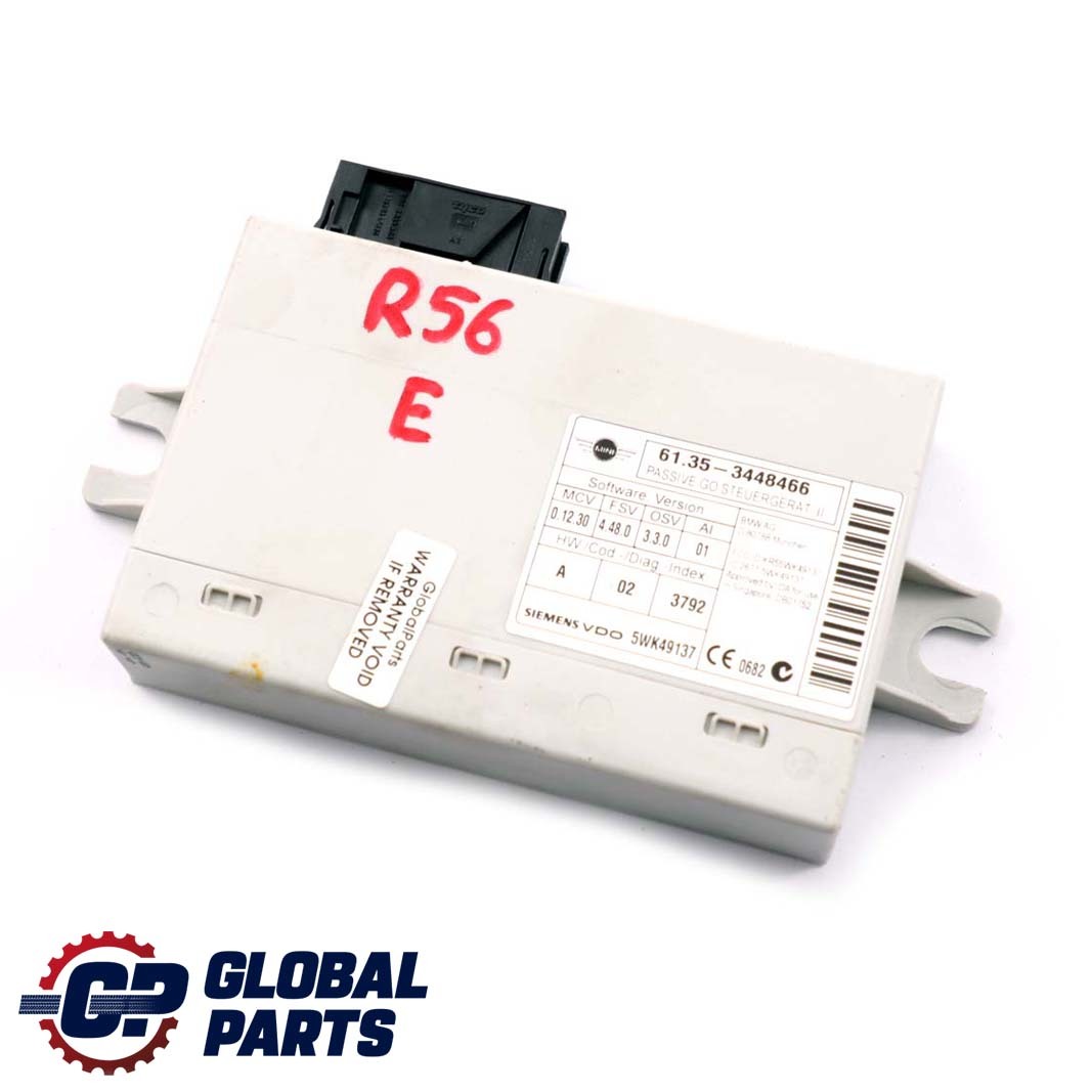 Mini Cooper R55 R56 Control Unit Module Passive Go 3448466 