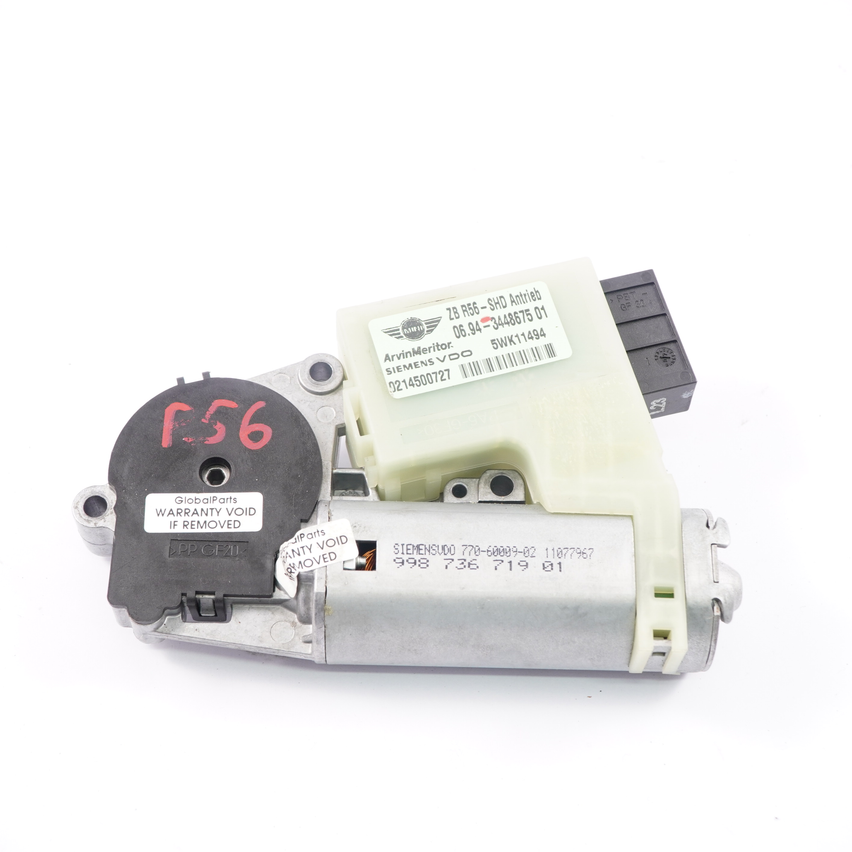 Mini Cooper R55 R56 R60 R61 Sliding Panoramic Sunroof Drive Motor