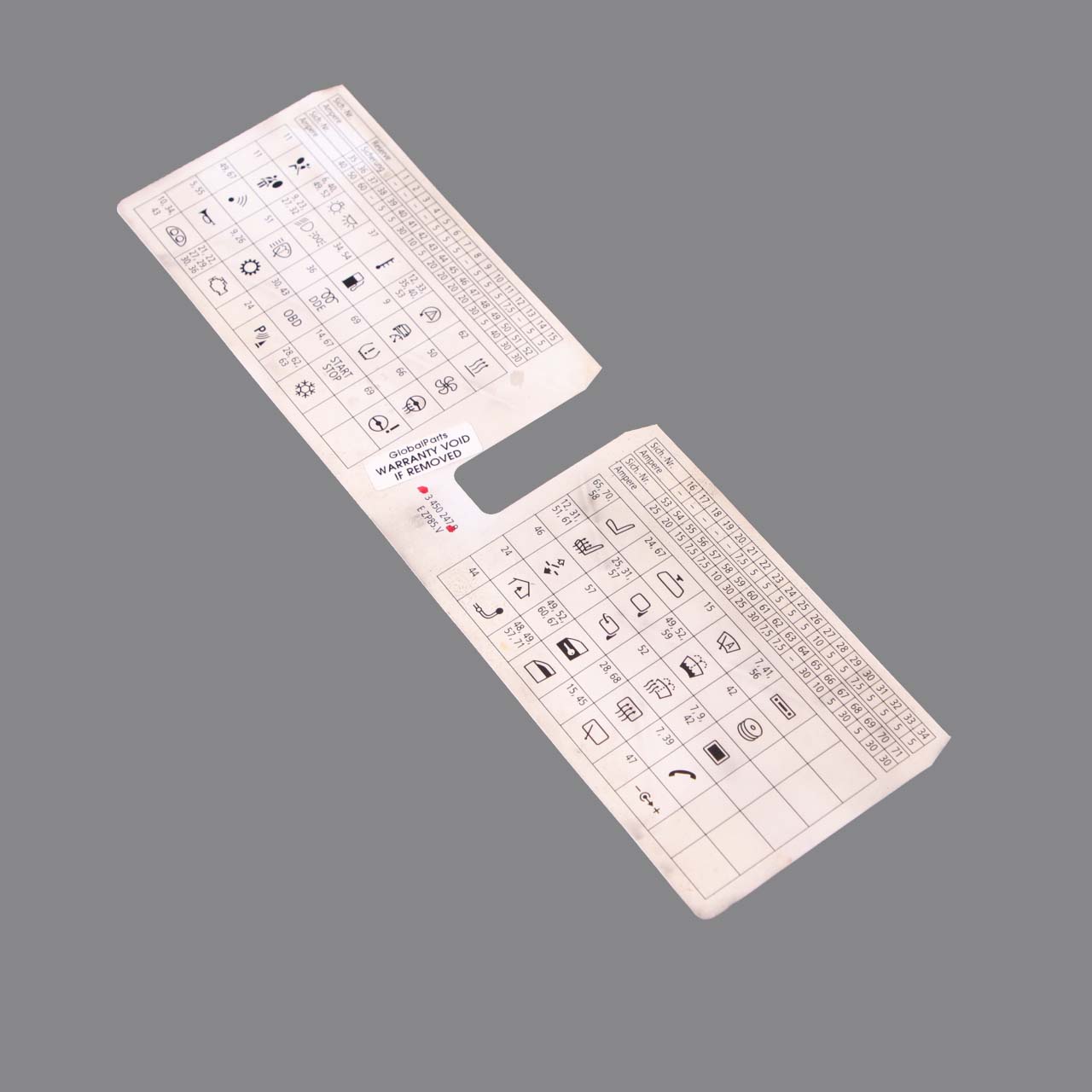 BMW X3 E83 LCI Map Card Fuse Box Grouping Diagram 3450247