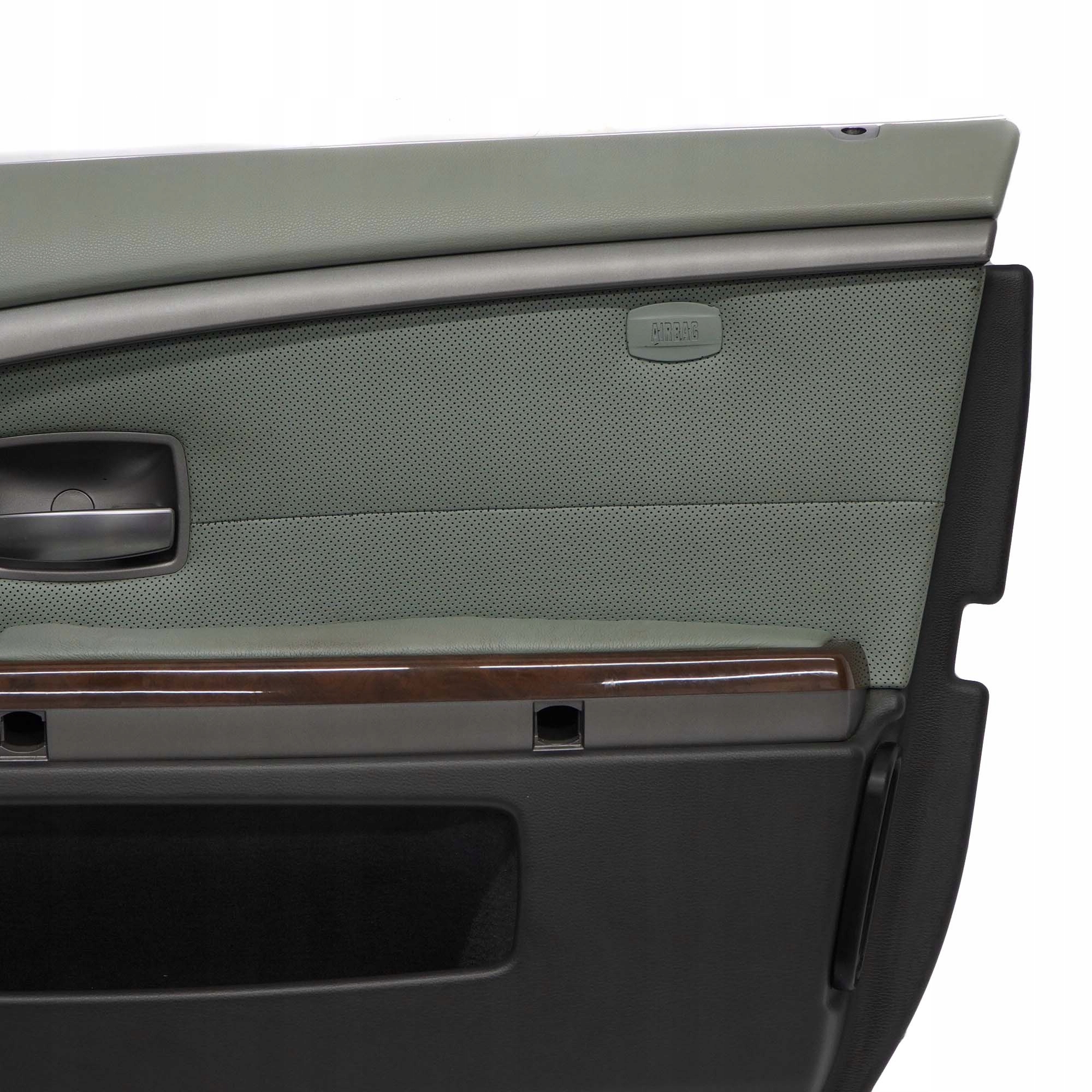 BMW 7 Series E65 E66 Front Right O/S Door Card Leather Nasca Green Lining Trim