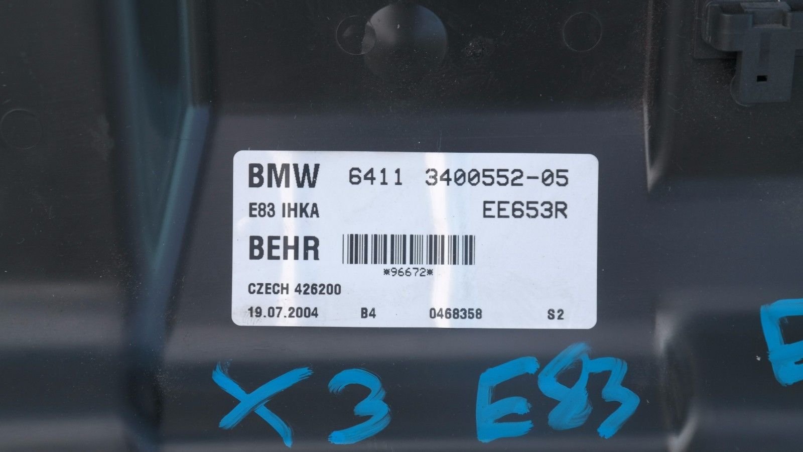 BMW 3 X3 Series E46 E83 Heater Radiator Matrix Unit Complete BEHR 3400552