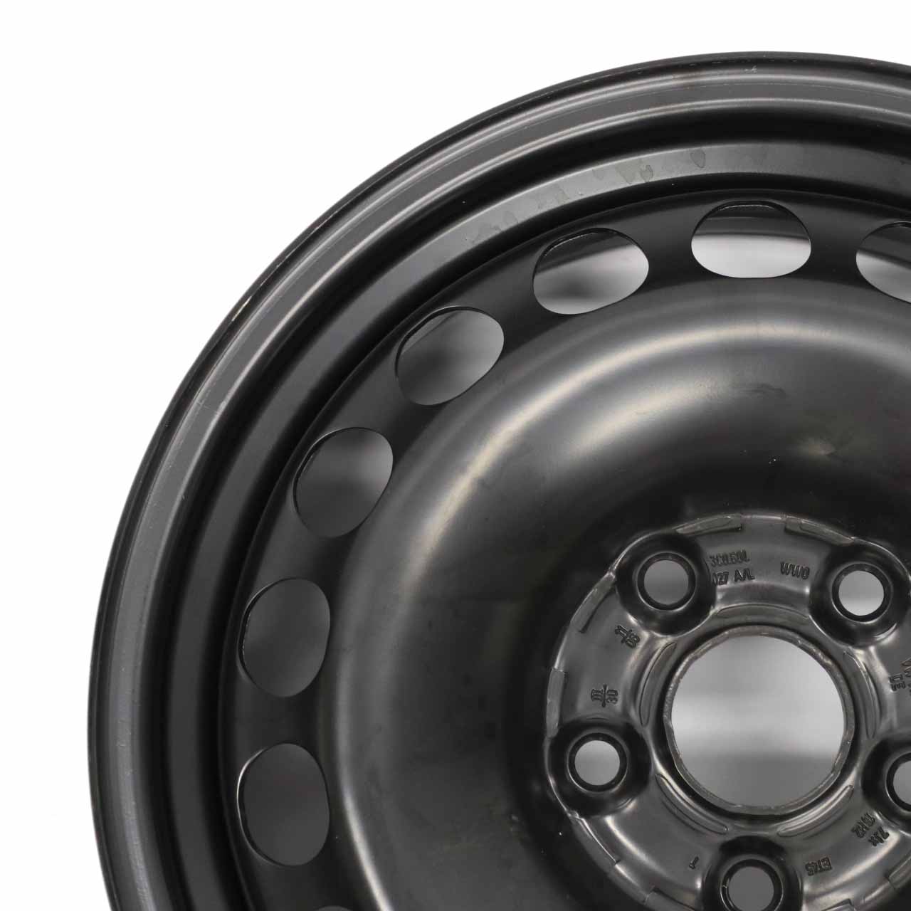 VW Volkswagen Passat B6 Black Steel Wheel Rim 16" 7J ET:45 5x112 3C0601027A