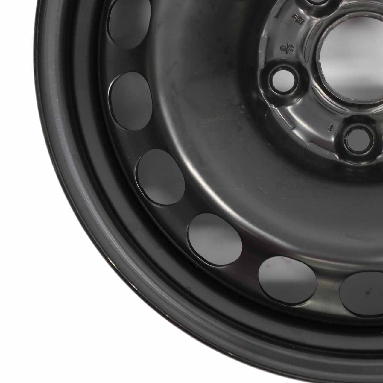 VW Volkswagen Passat B6 Black Steel Wheel Rim 16" 7J ET:45 5x112 3C0601027A