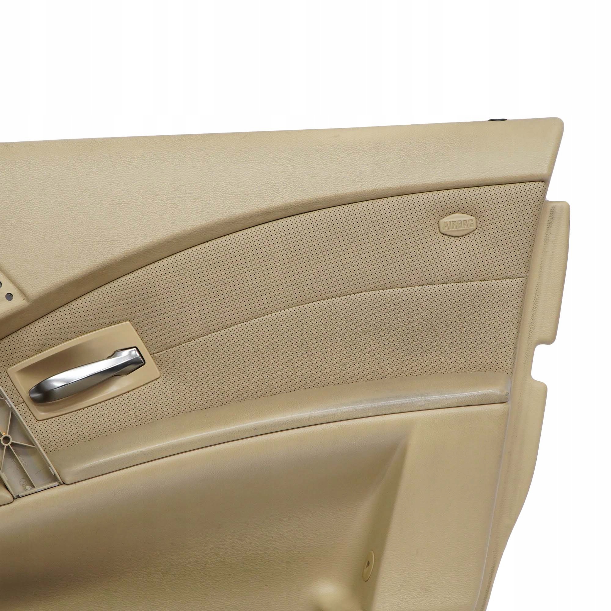 BMW 5 Series E60 E61 Front Right O/S Door Card Leather Nasca Beige Lining Trim