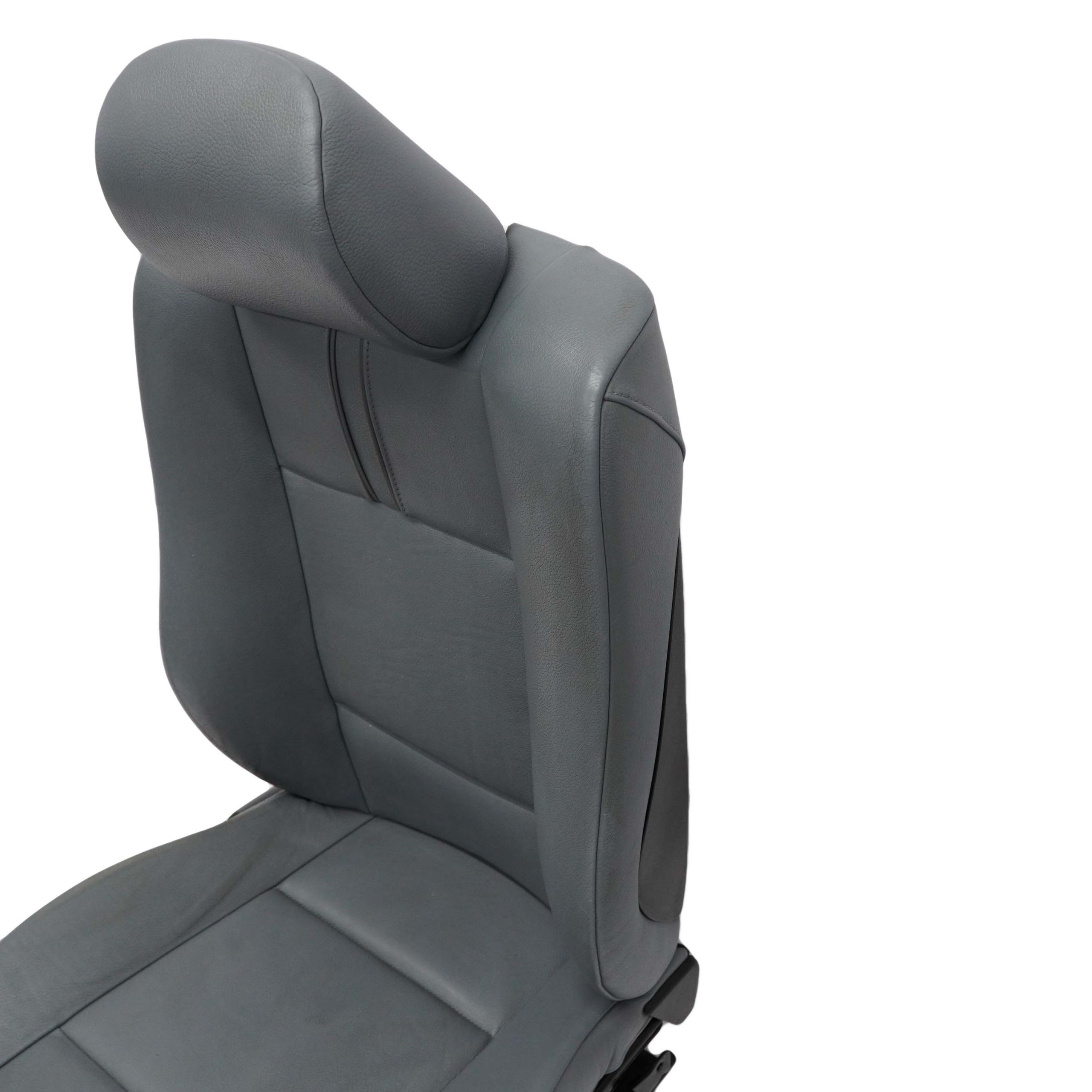 BMW X3 Series E83 Leather Ambiente Grey Blue Grau Leather Front Right O/S Seat