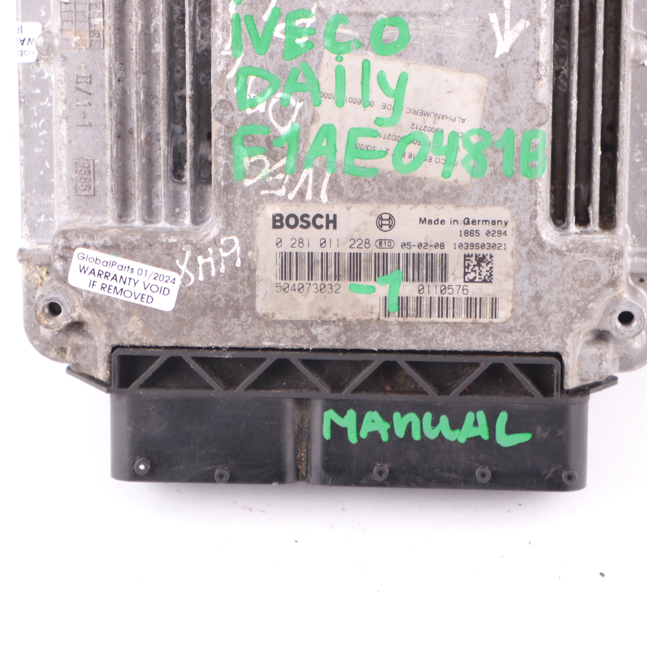 Iveco Daily 2.3 Diesel F1AE0481B 116HP Engine Unit Module ECU Manual 504073032