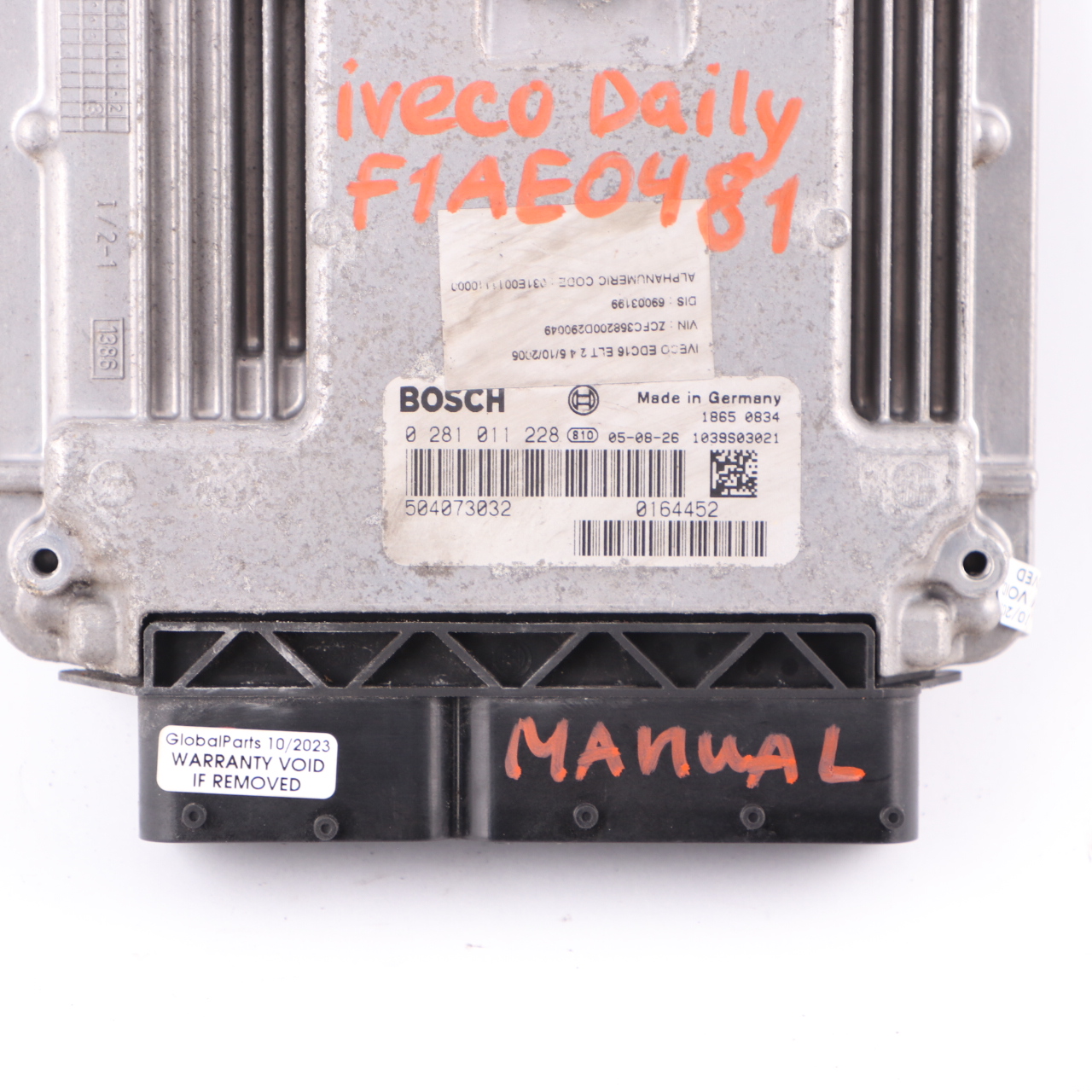 Iveco Daily 2.3 Diesel F1AE0481 Engine Unit Module ECU Manual 504073032