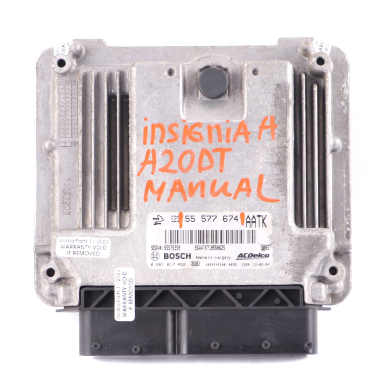 Vauxhall Insignia A 2.0 CDTi A20DTH 160HP Engine Unit ECU Manual 55577674