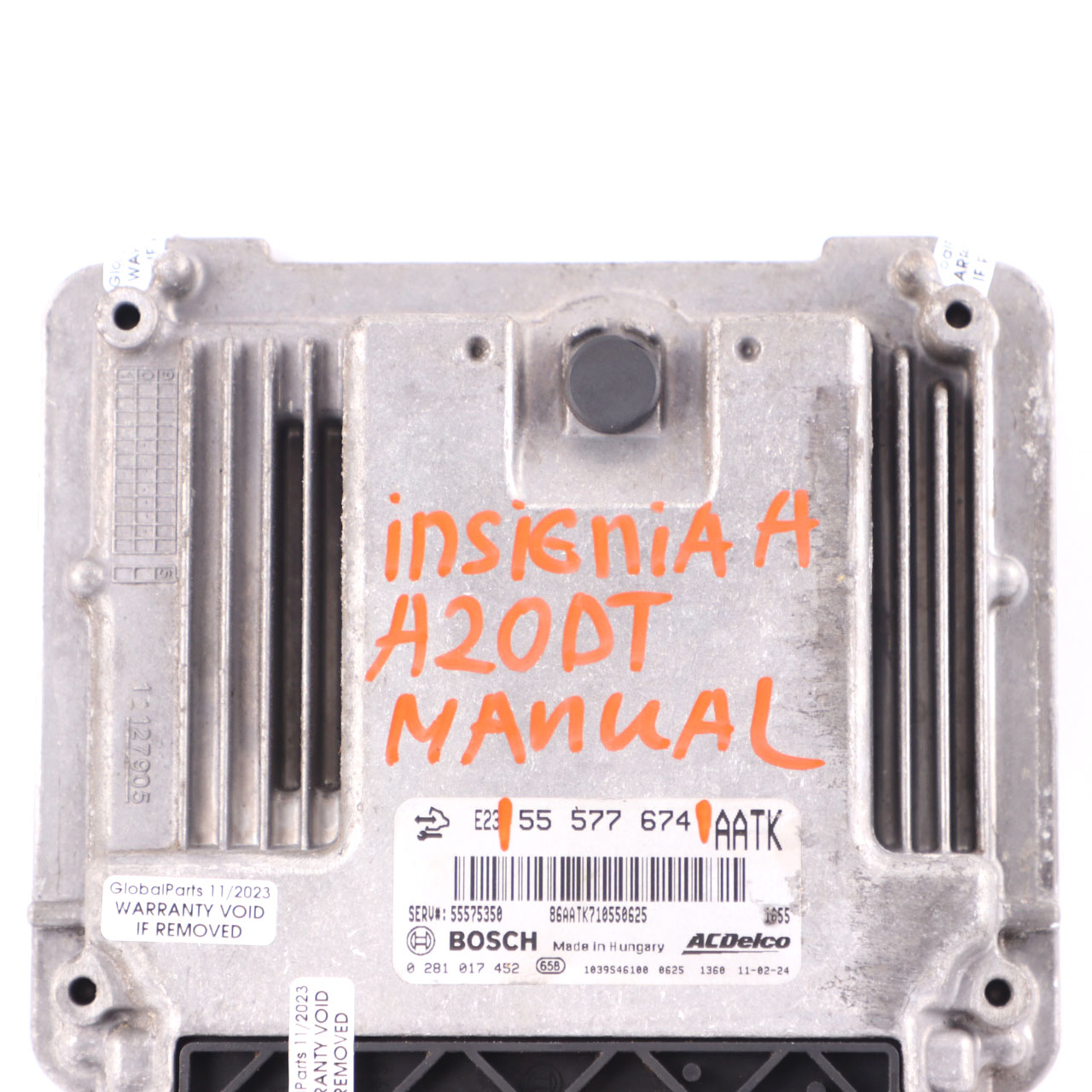 Vauxhall Insignia A 2.0 CDTi A20DTH 160HP Engine Unit ECU Manual 55577674