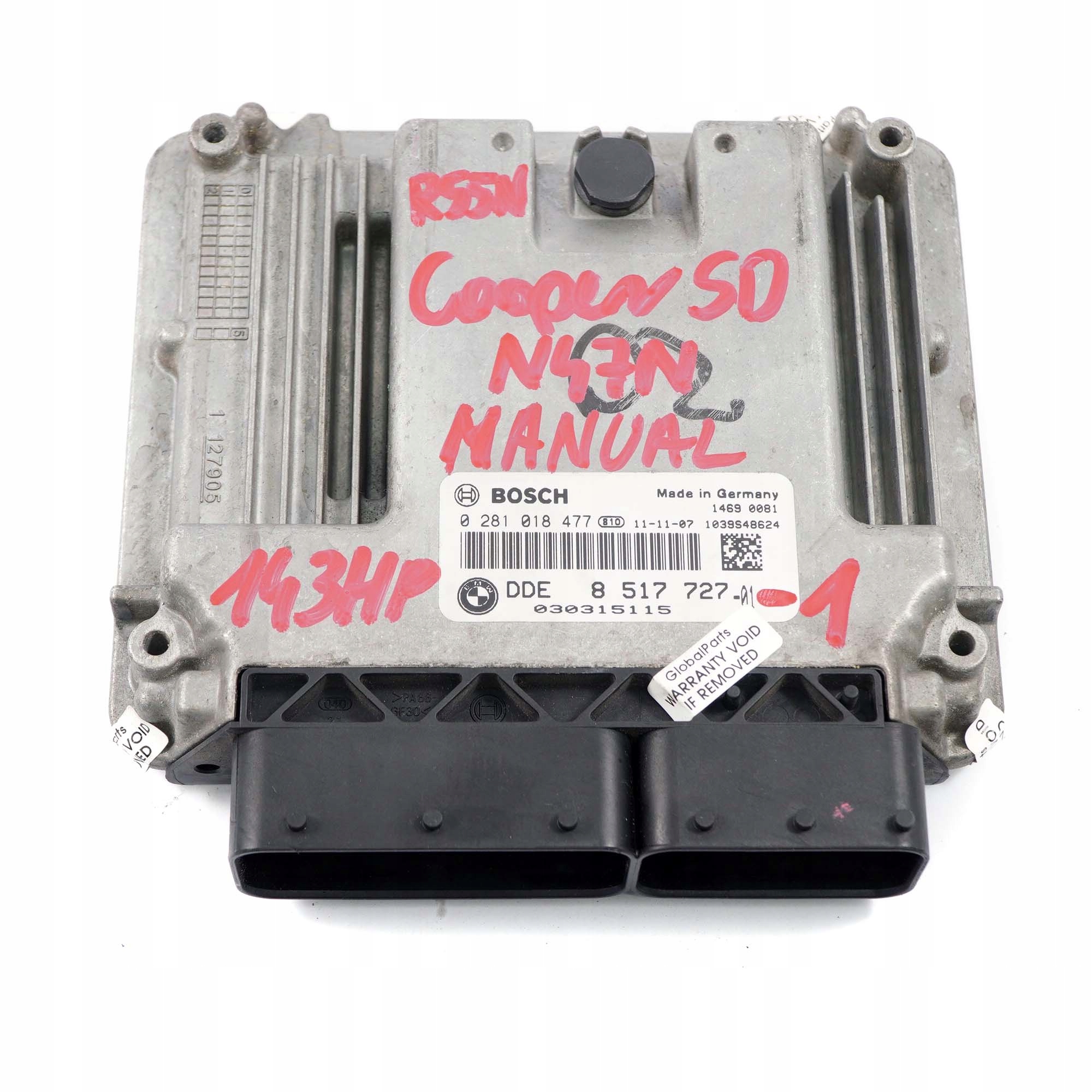 Mini Cooper SD R56 LCI R60 143HP N47N Engine ECU Kit DDE 8517727 + CAS3 + Key