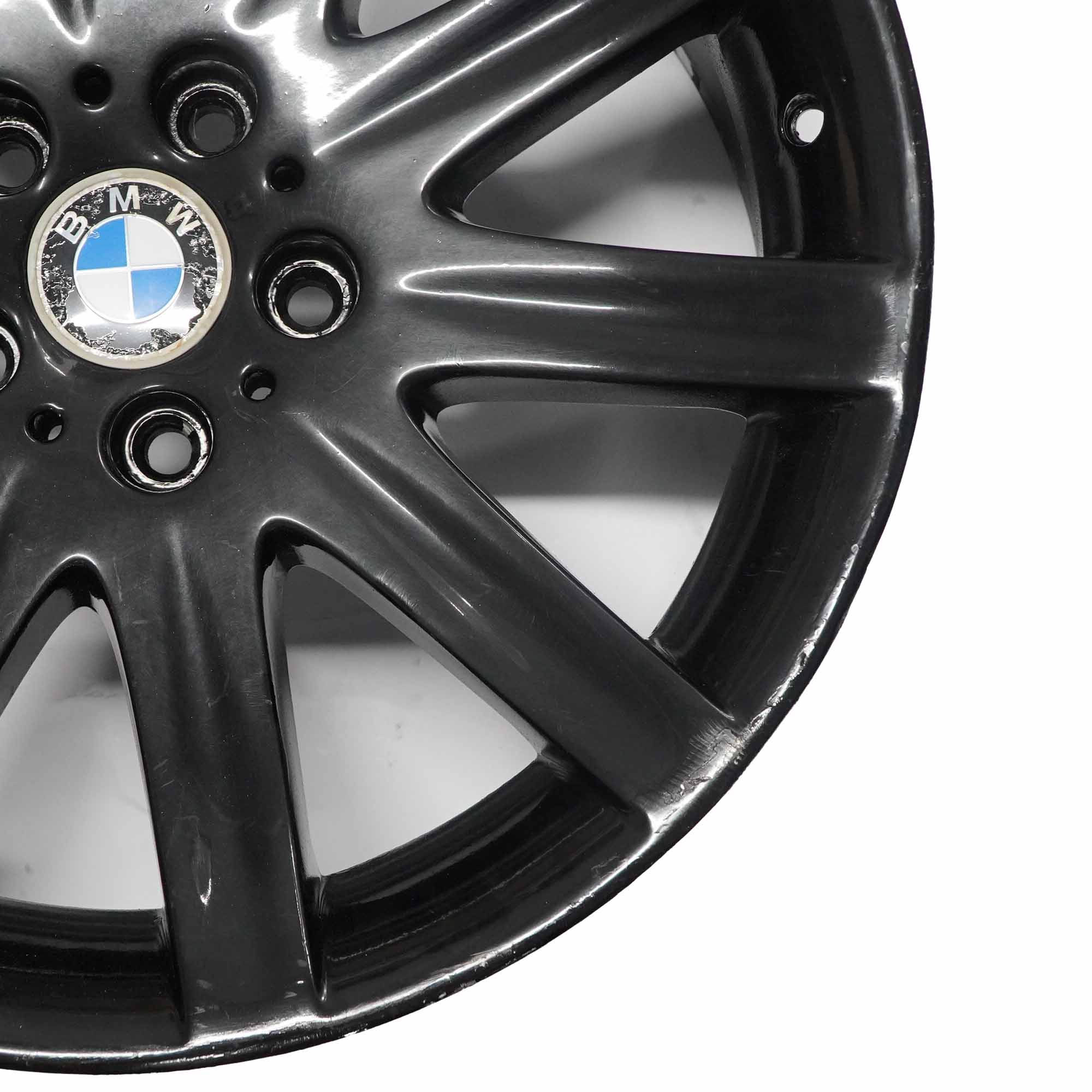 BMW E65 E66 Front Wheel Alloy Rim 19" Black Star Spoke 95 ET:24 9J 6753241