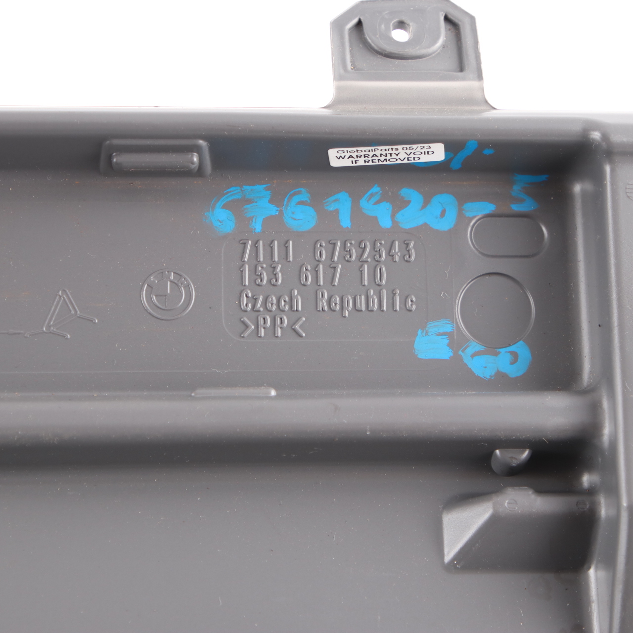 BMW E60 Tool Box Rear Boot Lid Tailgate  Interior Toolbox Grey 6752543