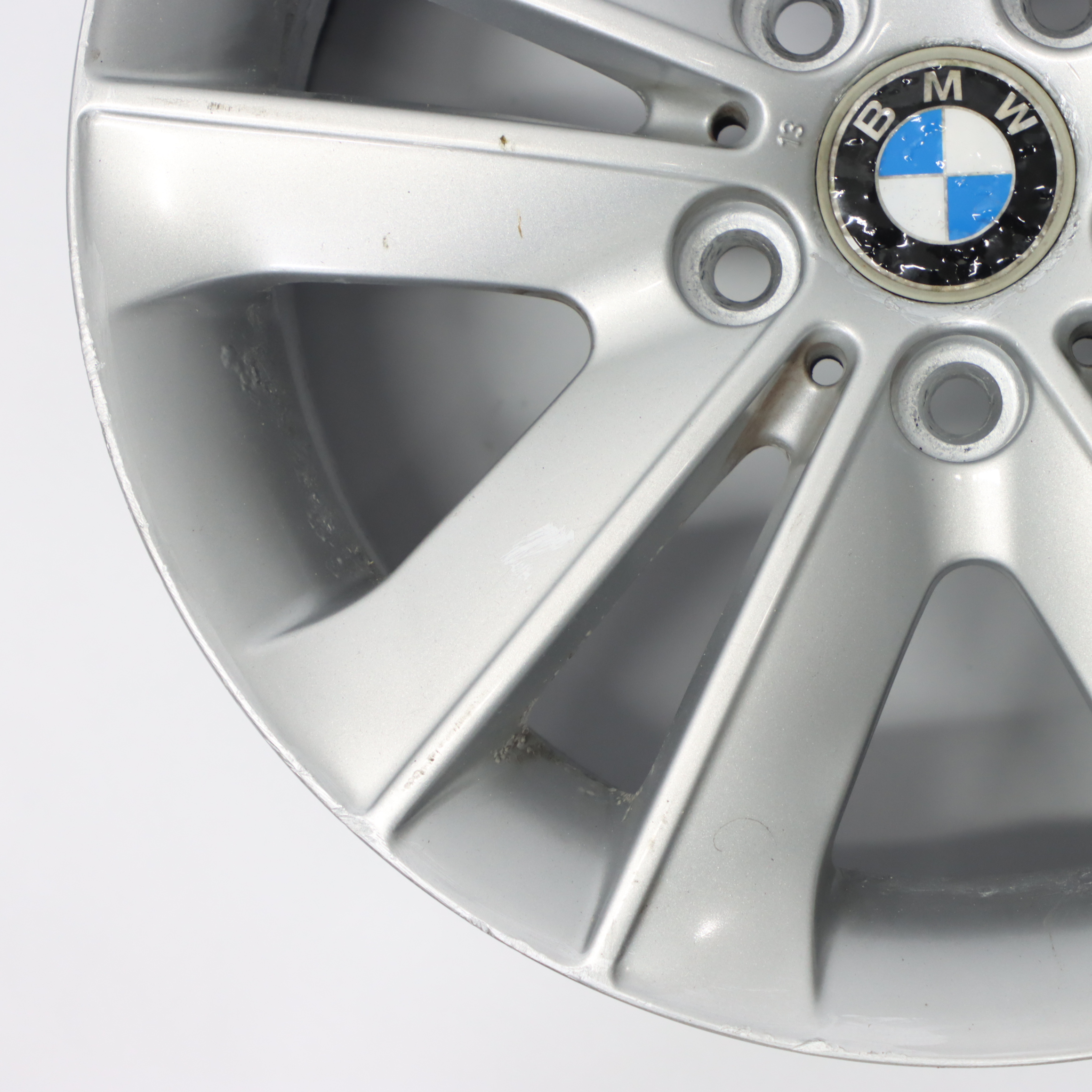 BMW 1 E81 E87 Silver Wheel Alloy Rim 17" V-Spoke 141 ET:47 7J 6775621 6762888