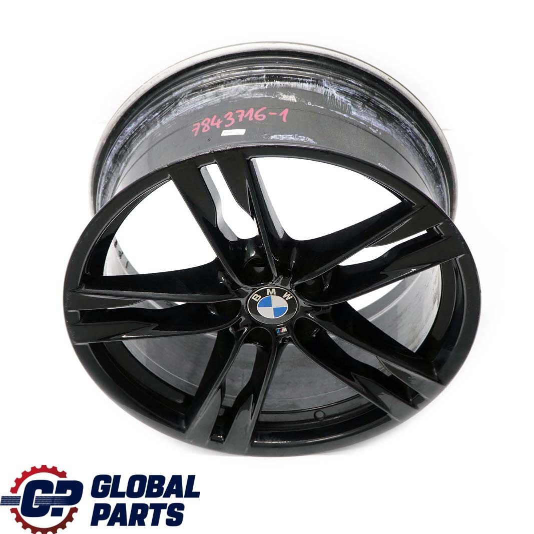 BMW F06 F12 Black Rear Wheel Alloy Rim 20" 9J ET:44 M Double Spoke 373 7843716