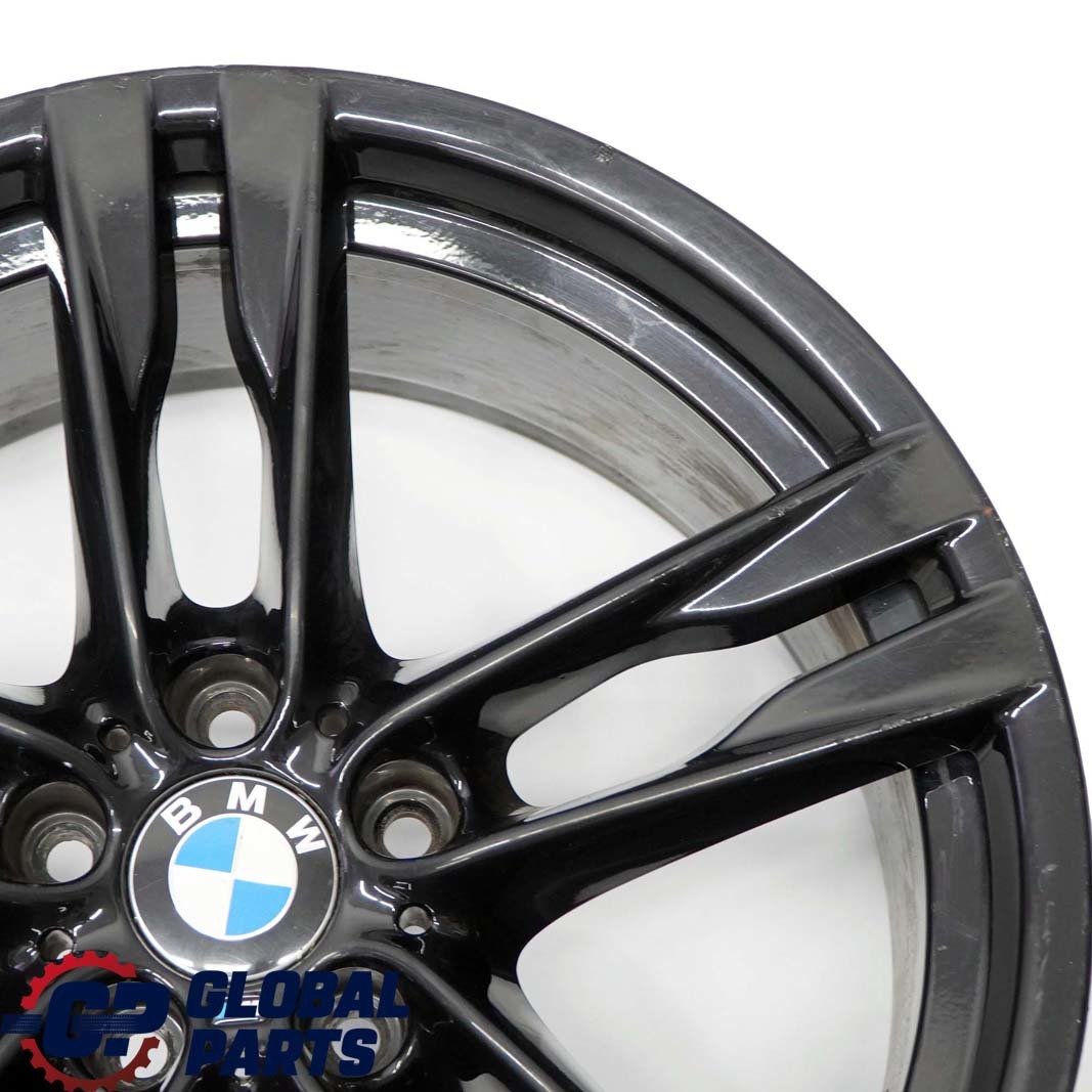 BMW F06 F12 Black Rear Wheel Alloy Rim 20" 9J ET:44 M Double Spoke 373 7843716