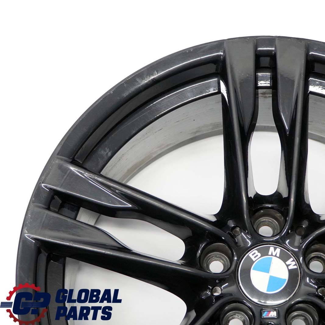 BMW F06 F12 Black Rear Wheel Alloy Rim 20" 9J ET:44 M Double Spoke 373 7843716