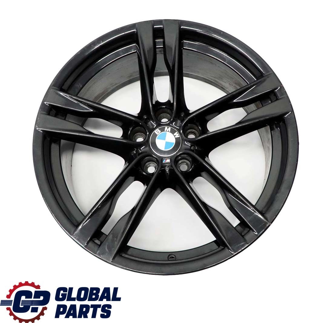 BMW F06 F12 Black Rear Wheel Alloy Rim 20" 9J ET:44 M Double Spoke 373 7843716