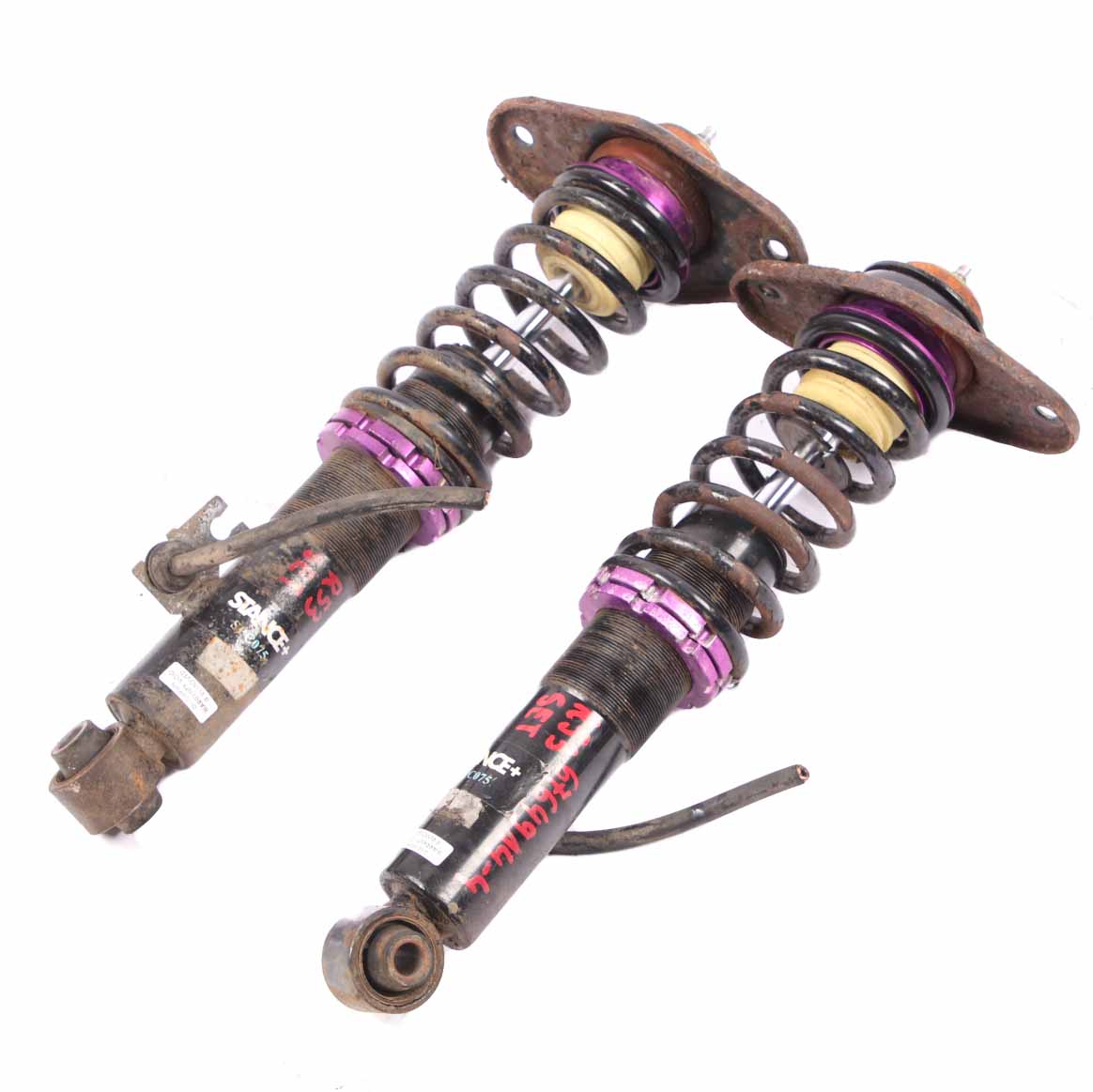 Mini R50 R53 Spring Strut Cooper S Stance+ Rear Suspension Shock Absorber Set