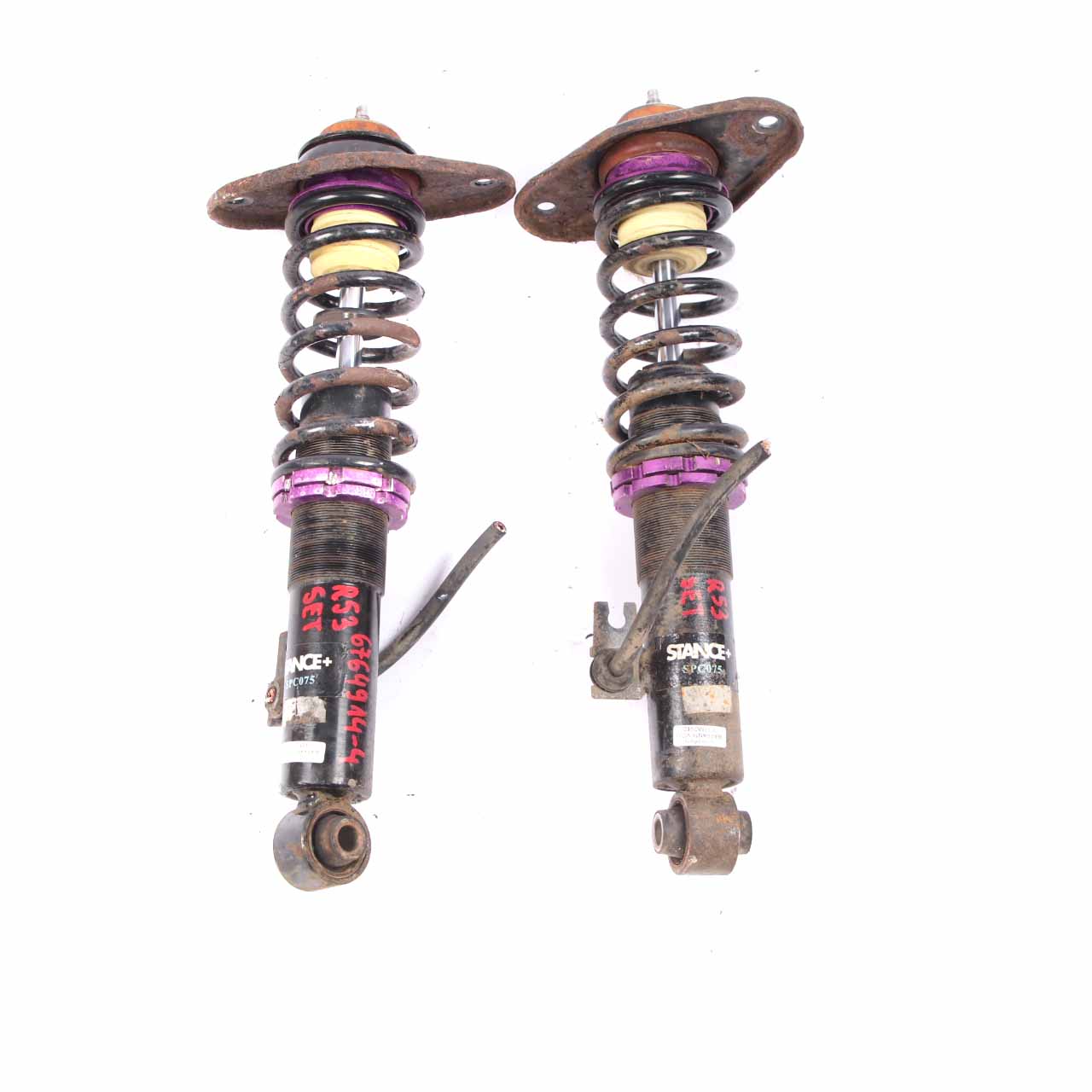 Mini R50 R53 Spring Strut Cooper S Stance+ Rear Suspension Shock Absorber Set