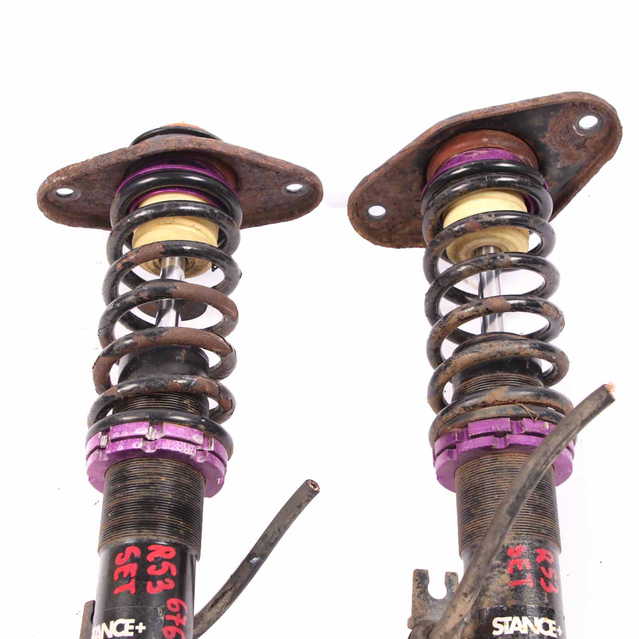 Mini R50 R53 Spring Strut Cooper S Stance+ Rear Suspension Shock Absorber Set