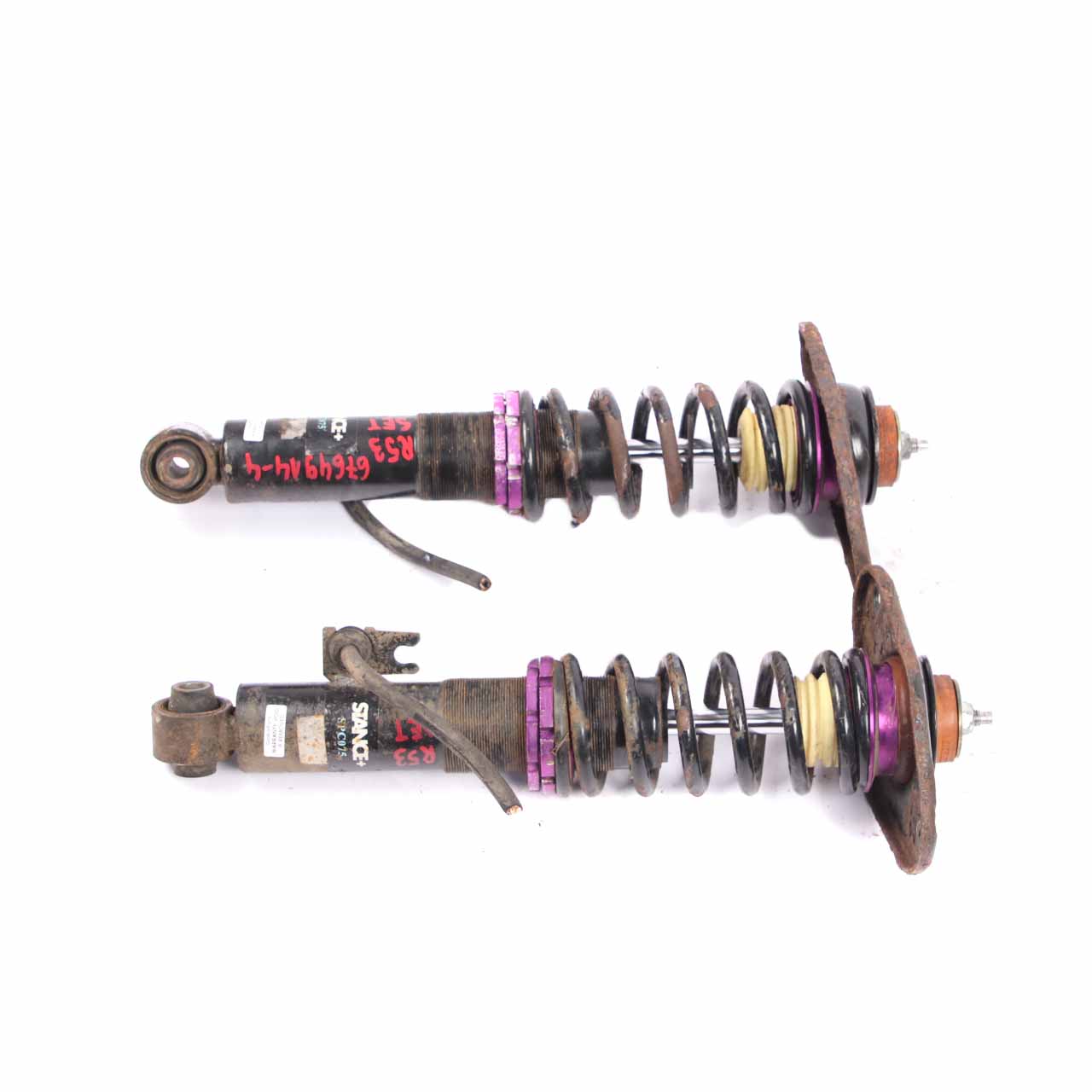 Mini R50 R53 Spring Strut Cooper S Stance+ Rear Suspension Shock Absorber Set