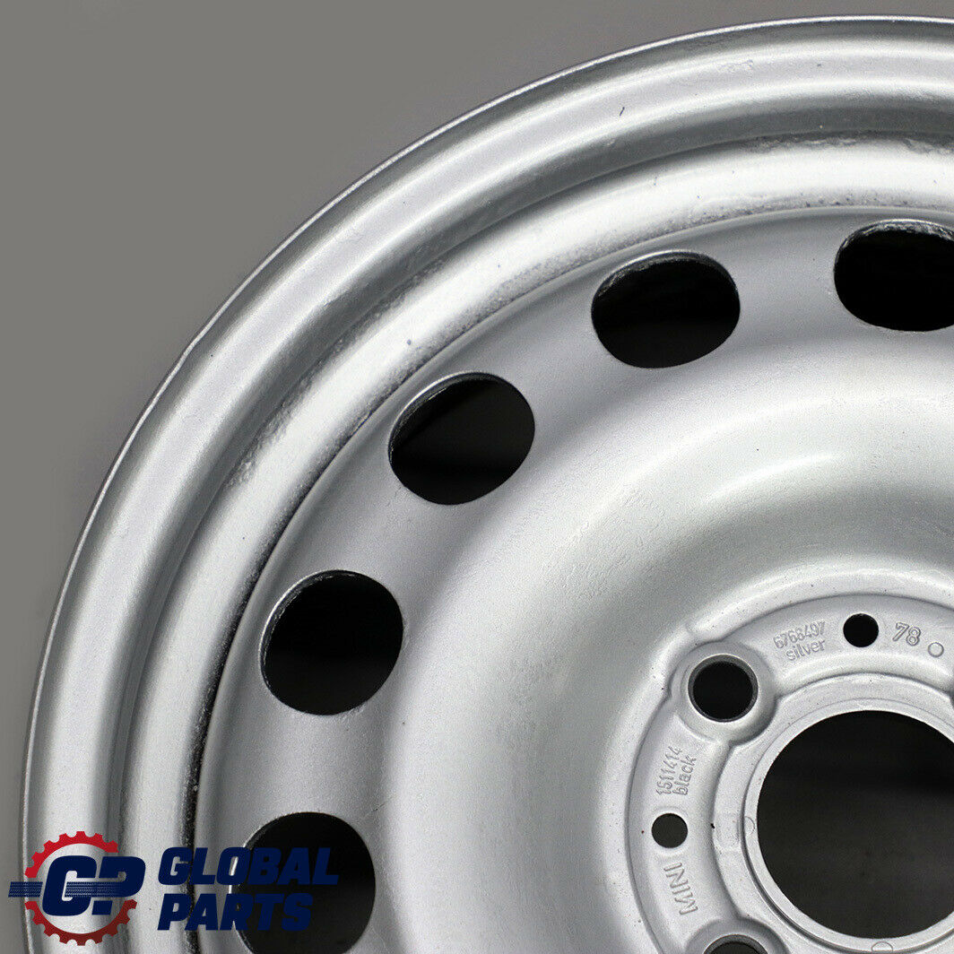 Mini Cooper One R50 R52 R55 R56 R57 R58 R59 15" Steel Wheel Rim Silver 6768497