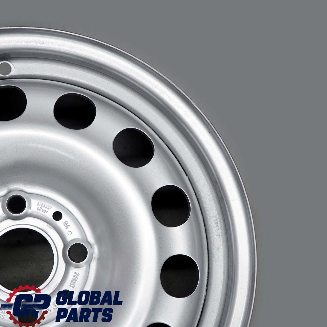 Mini Cooper One R50 R52 R55 R56 R57 R58 R59 Silver Steel Wheel Rim 15" 6768497