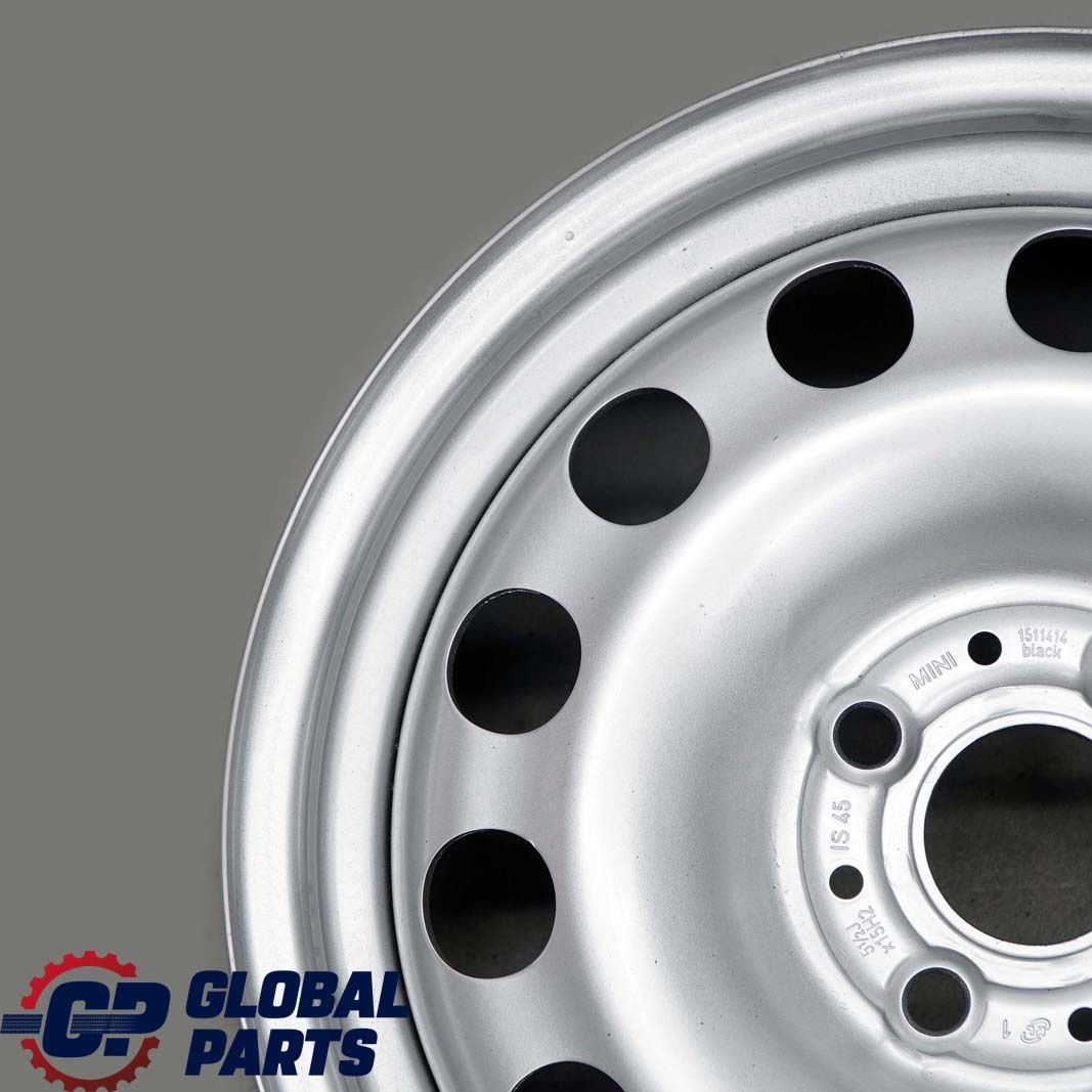 Mini Cooper One R50 R55 R56 R57 Silver Steel Wheel Rim 15" 5,5J ET:45 6768497