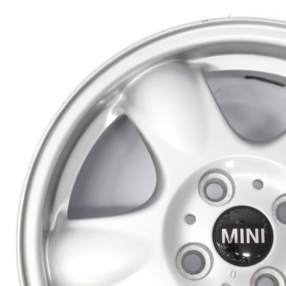 Mini Cooper One R50 R55 R56 Silver Wheel Alloy Rim 15" 5,5J 5-Start Spooler 100