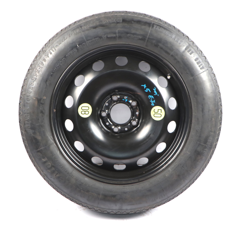 BMW X5 E70 Spare Wheel Compact Steel Black Tyre 155/90 18" 5J ET:14 6768861