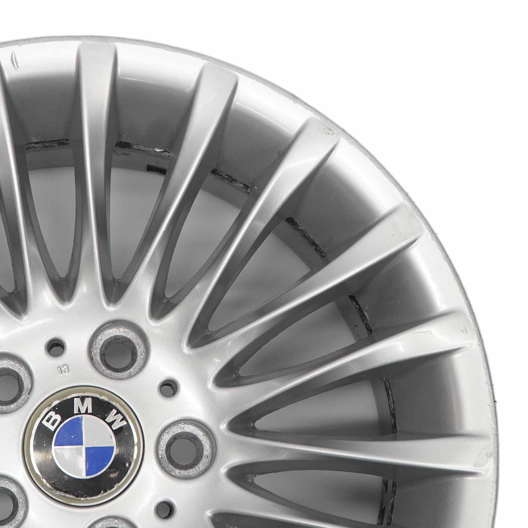 BMW E90 E91 Silver Alloy Wheel Rim 17" ET:34 8J Spider Spoke 187 6768969