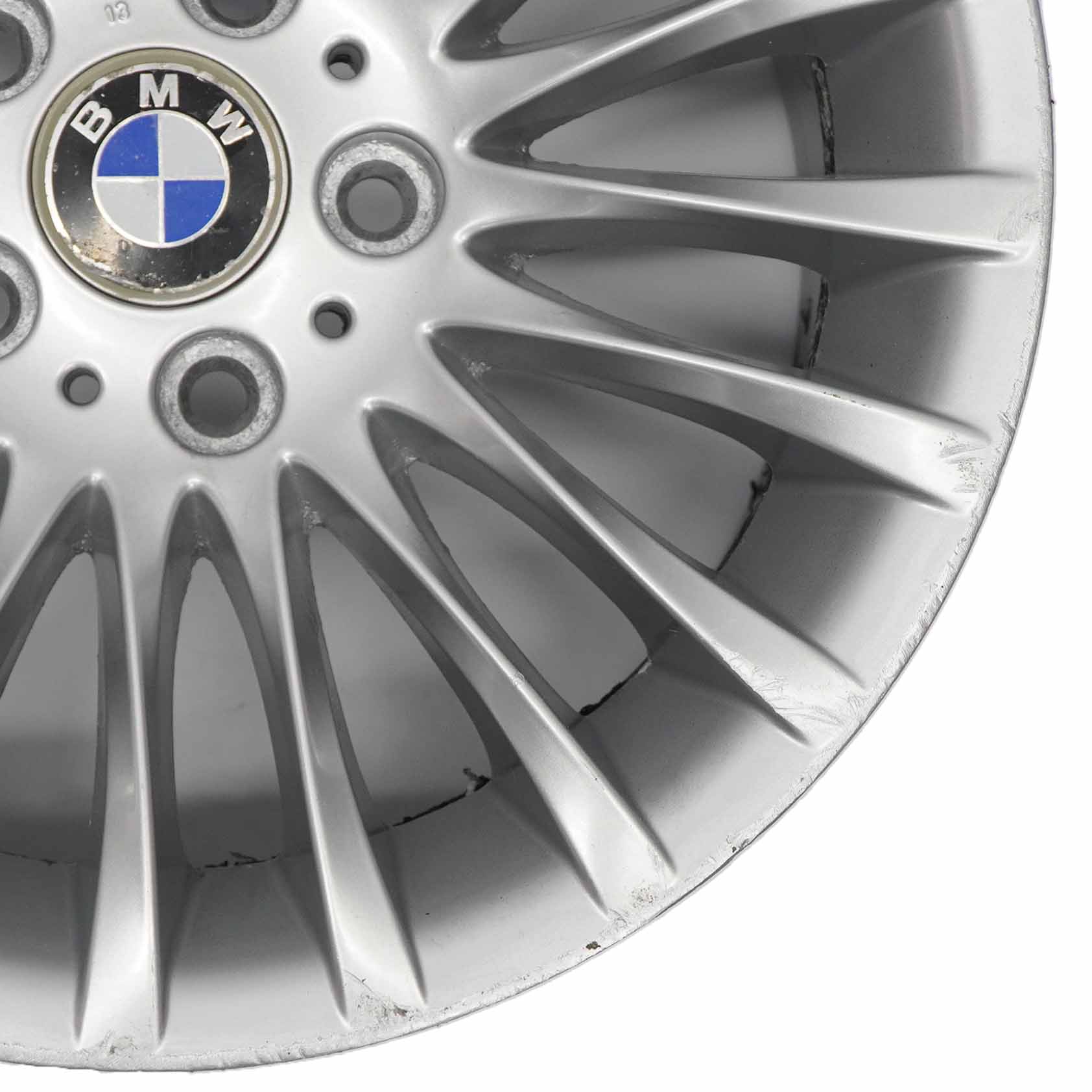 BMW E90 E91 Silver Alloy Wheel Rim 17" ET:34 8J Spider Spoke 187 6768969