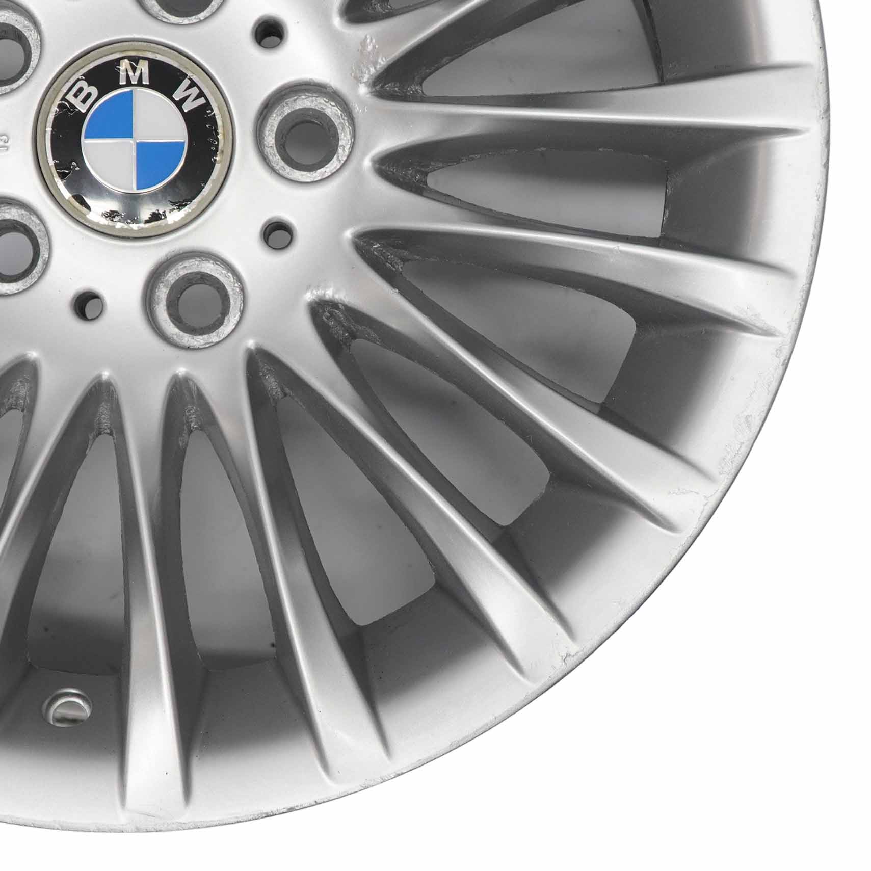 BMW E90 E91 Silver Alloy Wheel Rim 17" ET:34 8J Spider Spoke 187 6768969