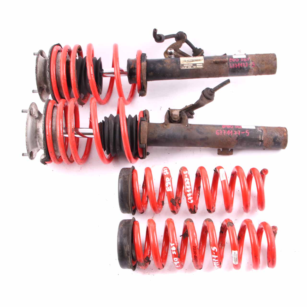 BMW E90 E92 Spring Strut Front Rear Suspension Shock Absorber Coil Spring Set