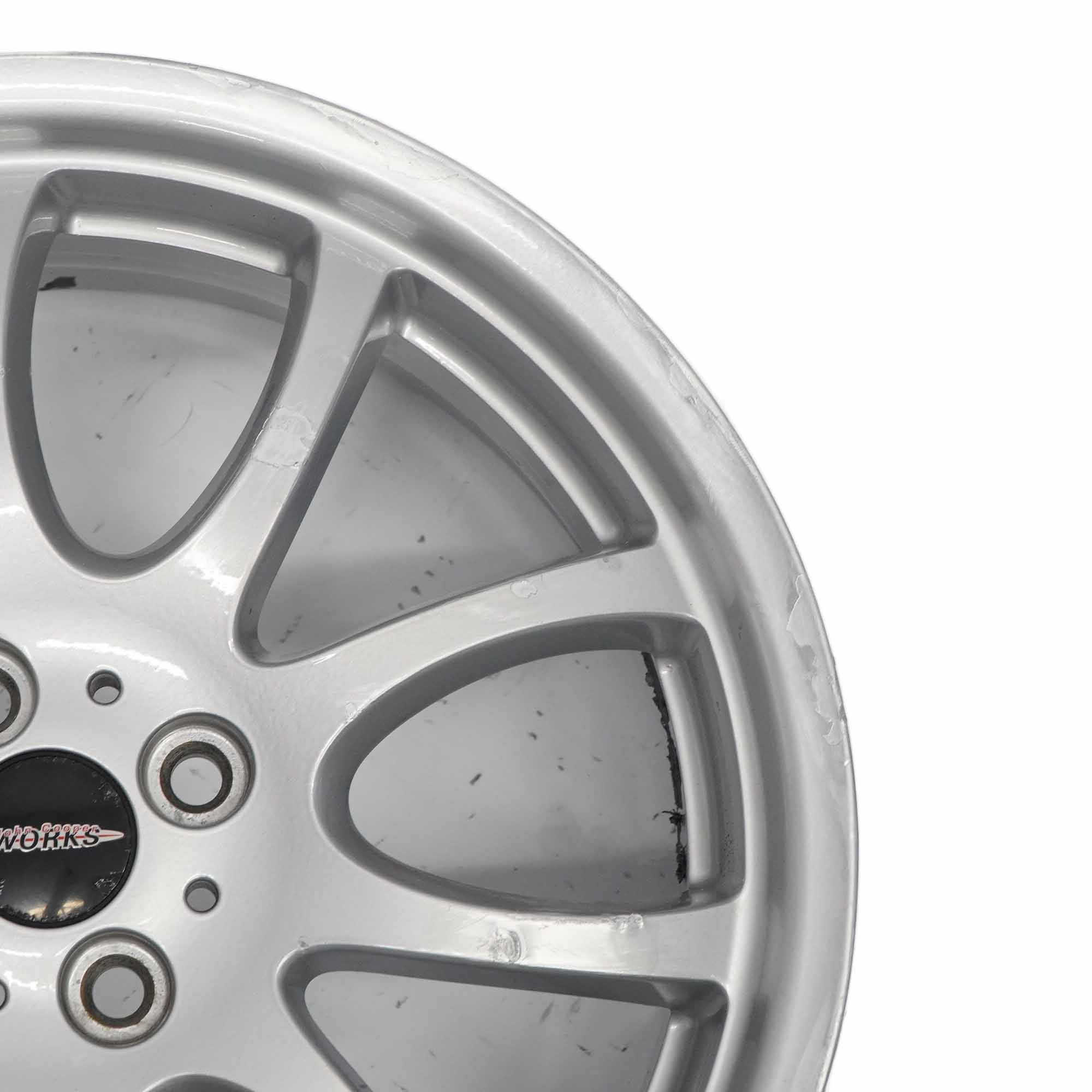 Wheel Alloy Mini R50 R53 Bright Silver Rim 18" 7J ET:52 JCW Double Spoke R105