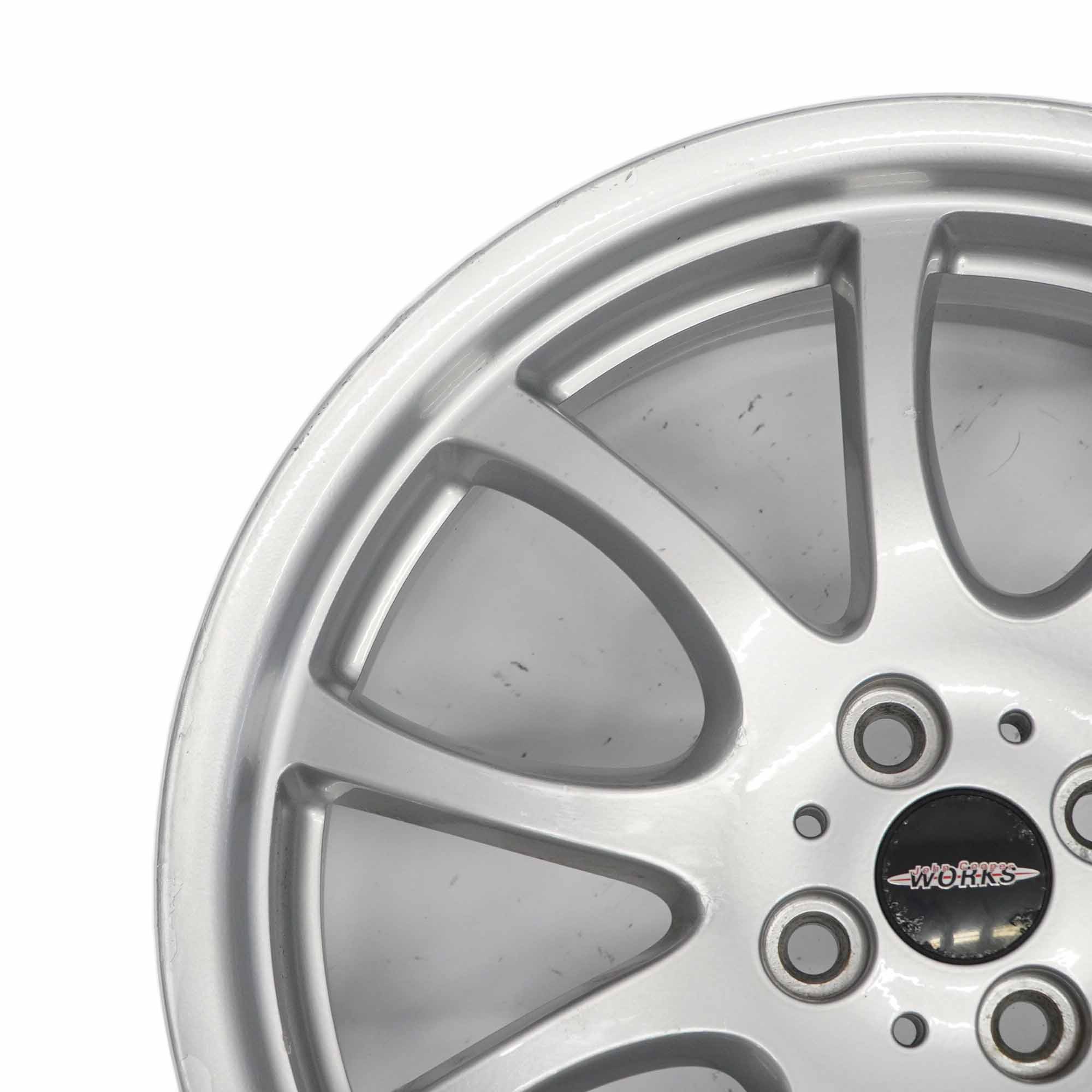 Wheel Alloy Mini R50 R53 Bright Silver Rim 18" 7J ET:52 JCW Double Spoke R105