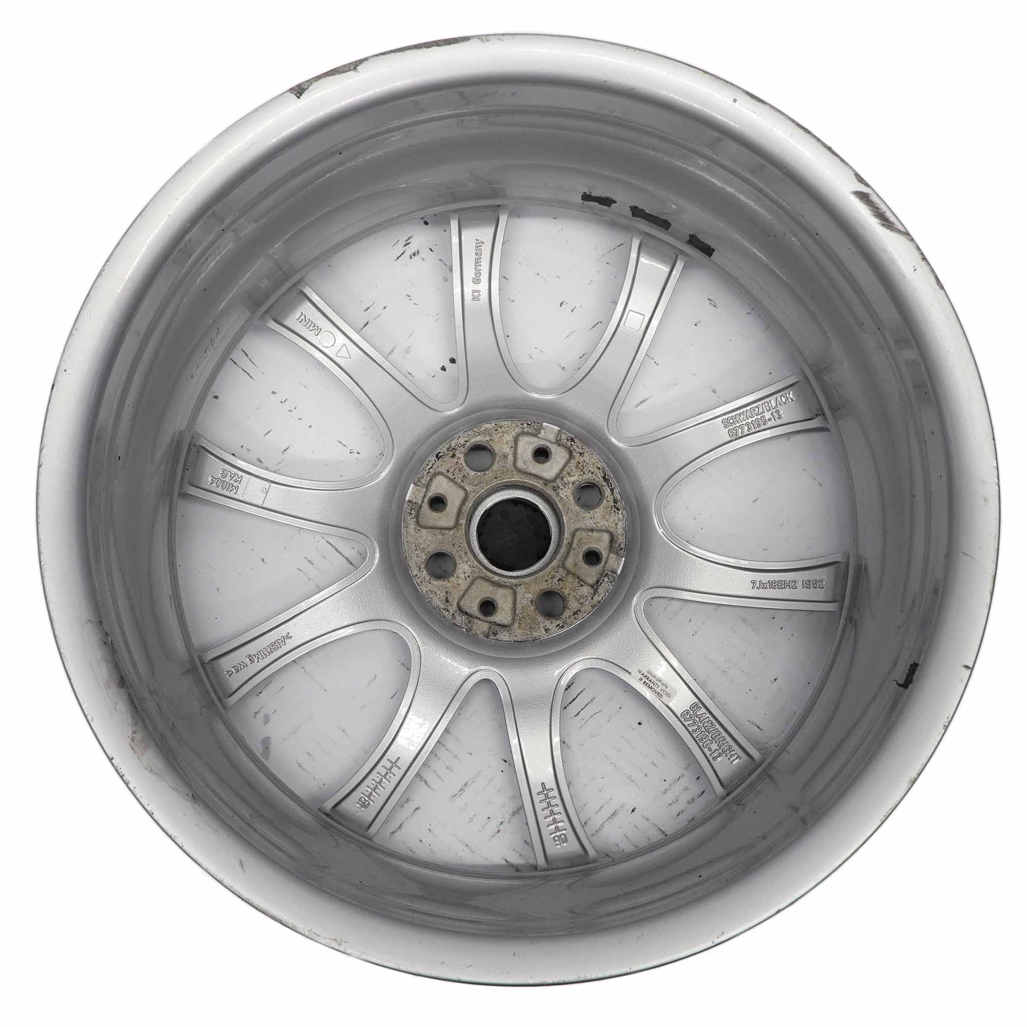 Wheel Alloy Mini R50 R53 Bright Silver Rim 18" 7J ET:52 JCW Double Spoke R105