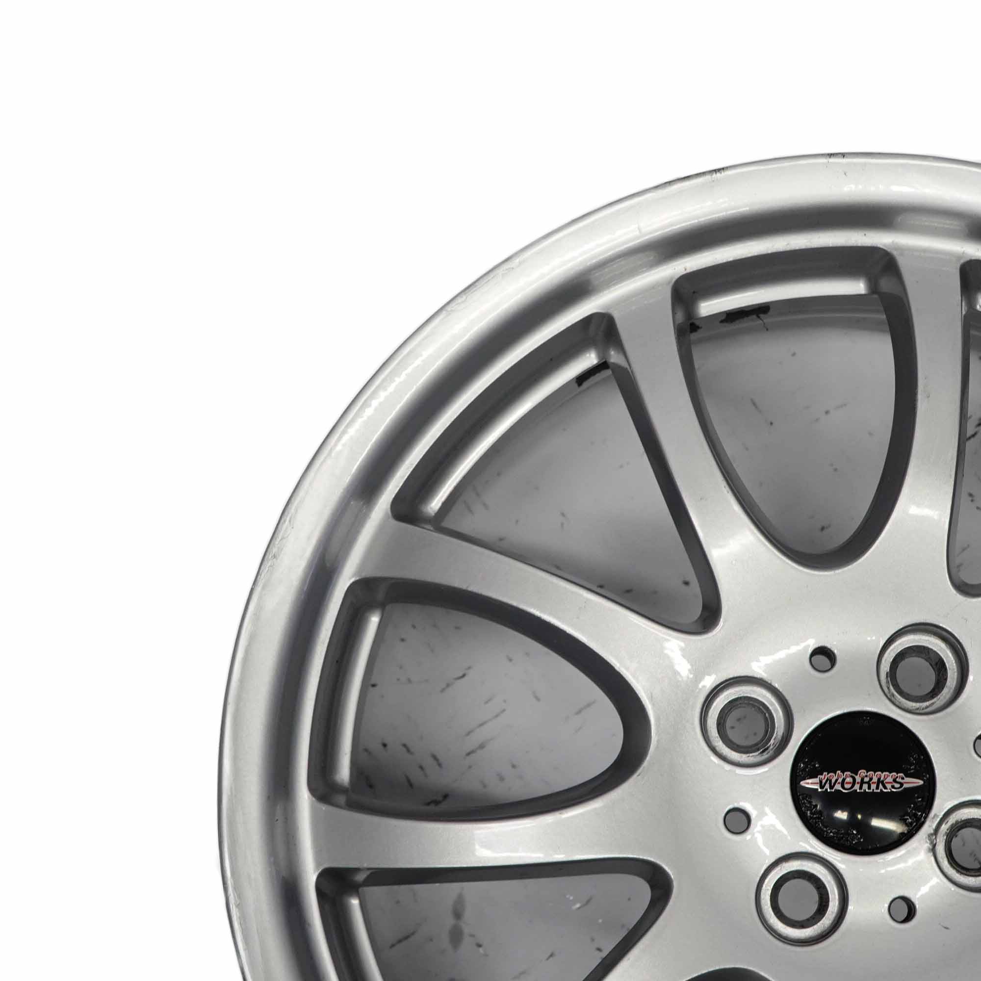 Wheel Alloy Mini R50 R53 Bright Silver Rim 18" 7J ET:52 JCW Double Spoke R105