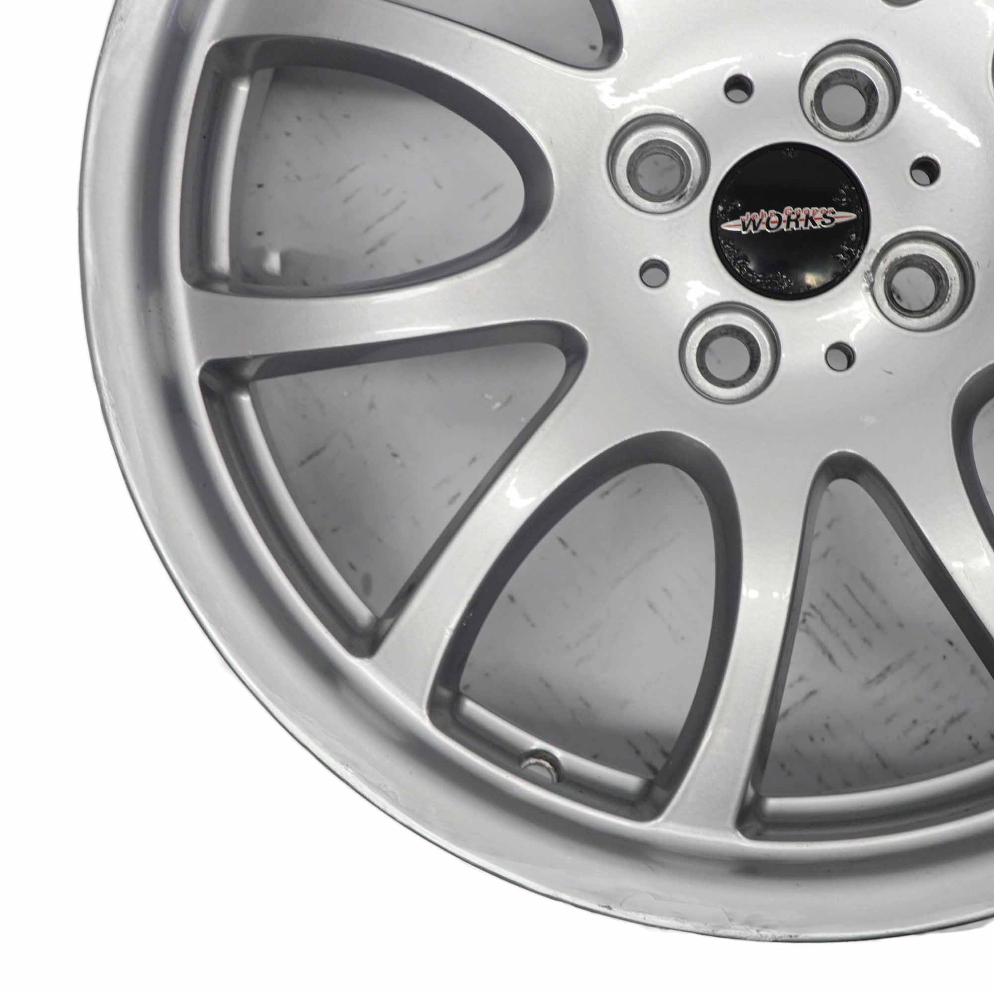 Wheel Alloy Mini R50 R53 Bright Silver Rim 18" 7J ET:52 JCW Double Spoke R105