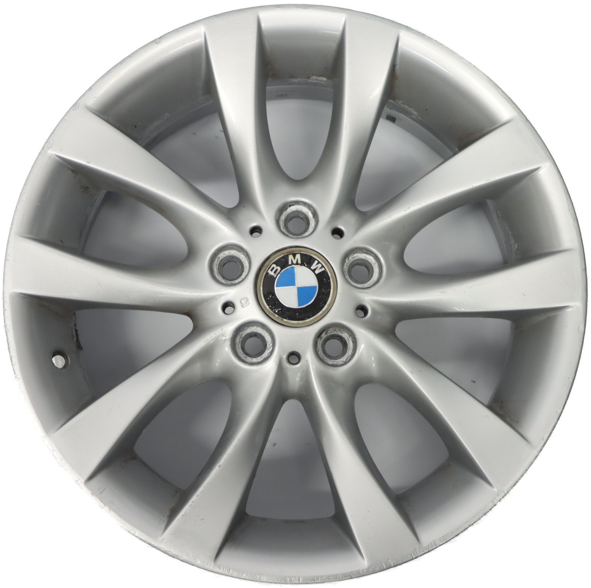 BMW E87 LCI Silver Light Alloy Wheel Rim 18" M V-Spoke 217 7,5J ET:49 6775634