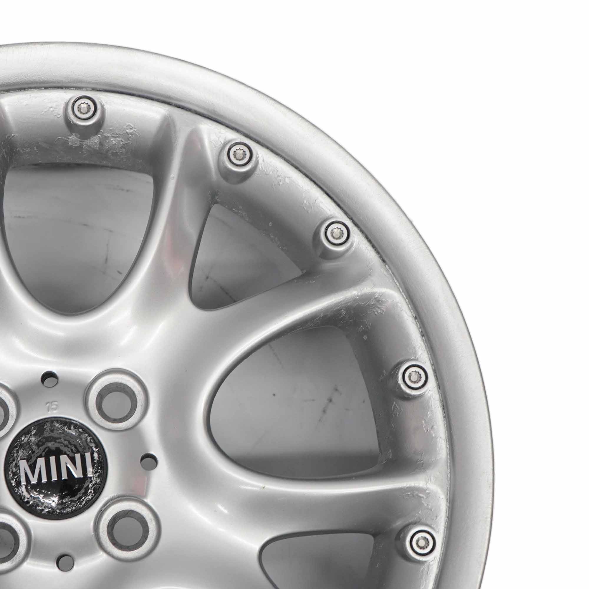 Mini Cooper R50 R56 Silver Wheel Alloy Rim 17" 7J  ET:48 Web Cross Spoke 98