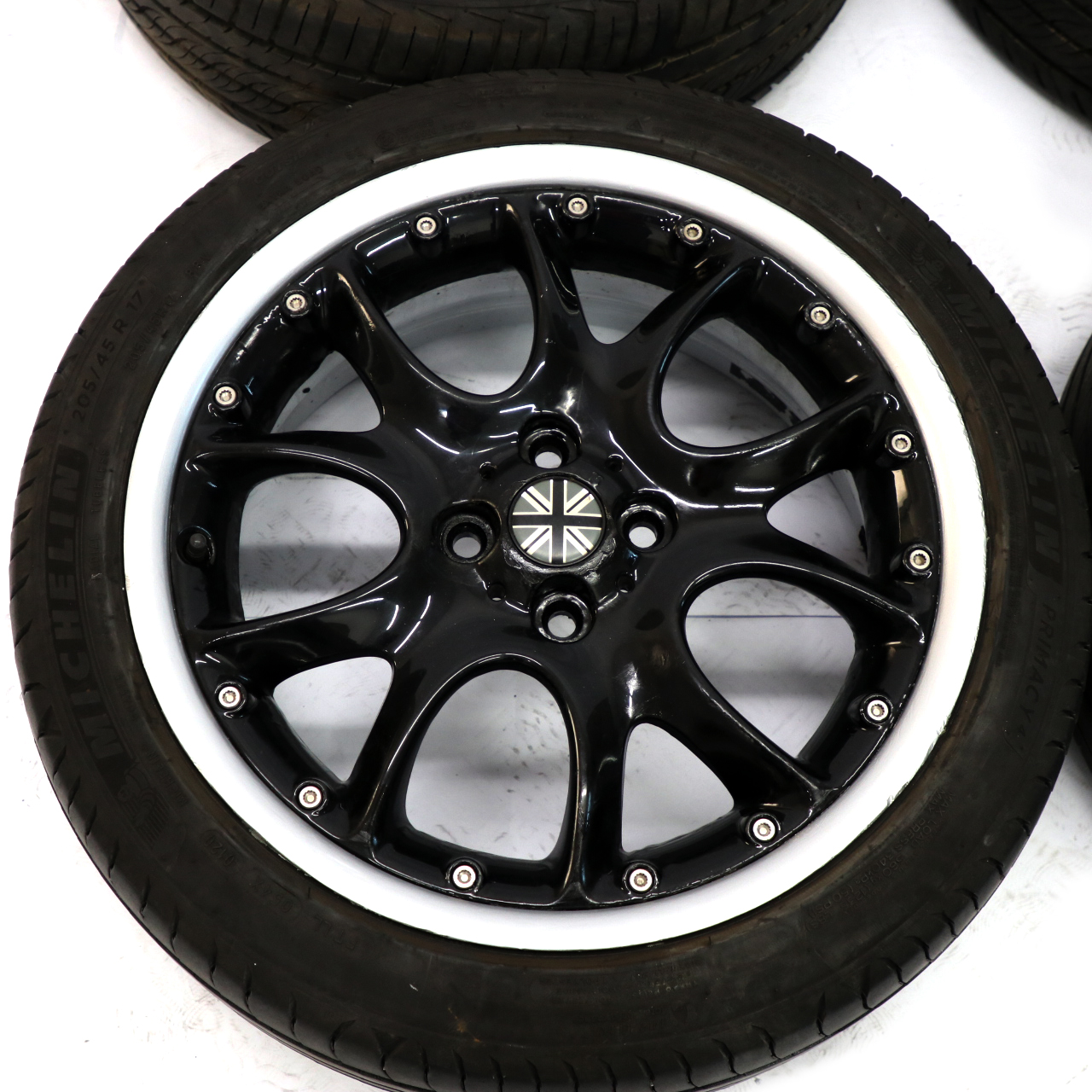 Mini R50 R56 Set Complete 4x Wheel Alloy Rim Tyres 17" 7J Web Cross Spoke 98