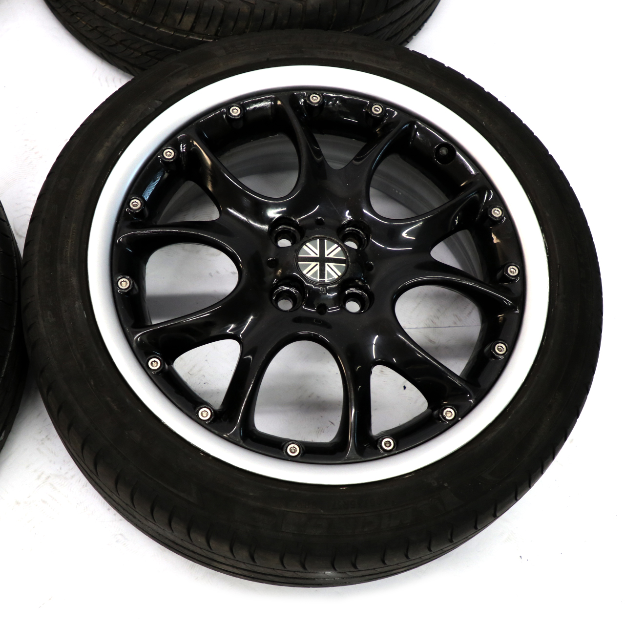 Mini R50 R56 Set Complete 4x Wheel Alloy Rim Tyres 17" 7J Web Cross Spoke 98