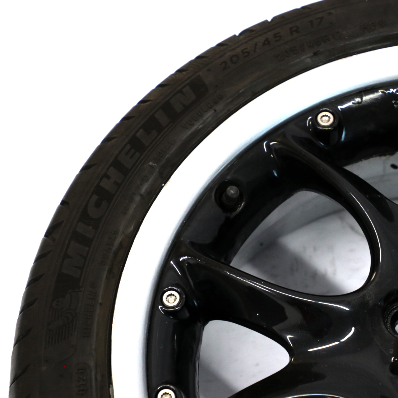 Mini R50 R56 Set Complete 4x Wheel Alloy Rim Tyres 17" 7J Web Cross Spoke 98