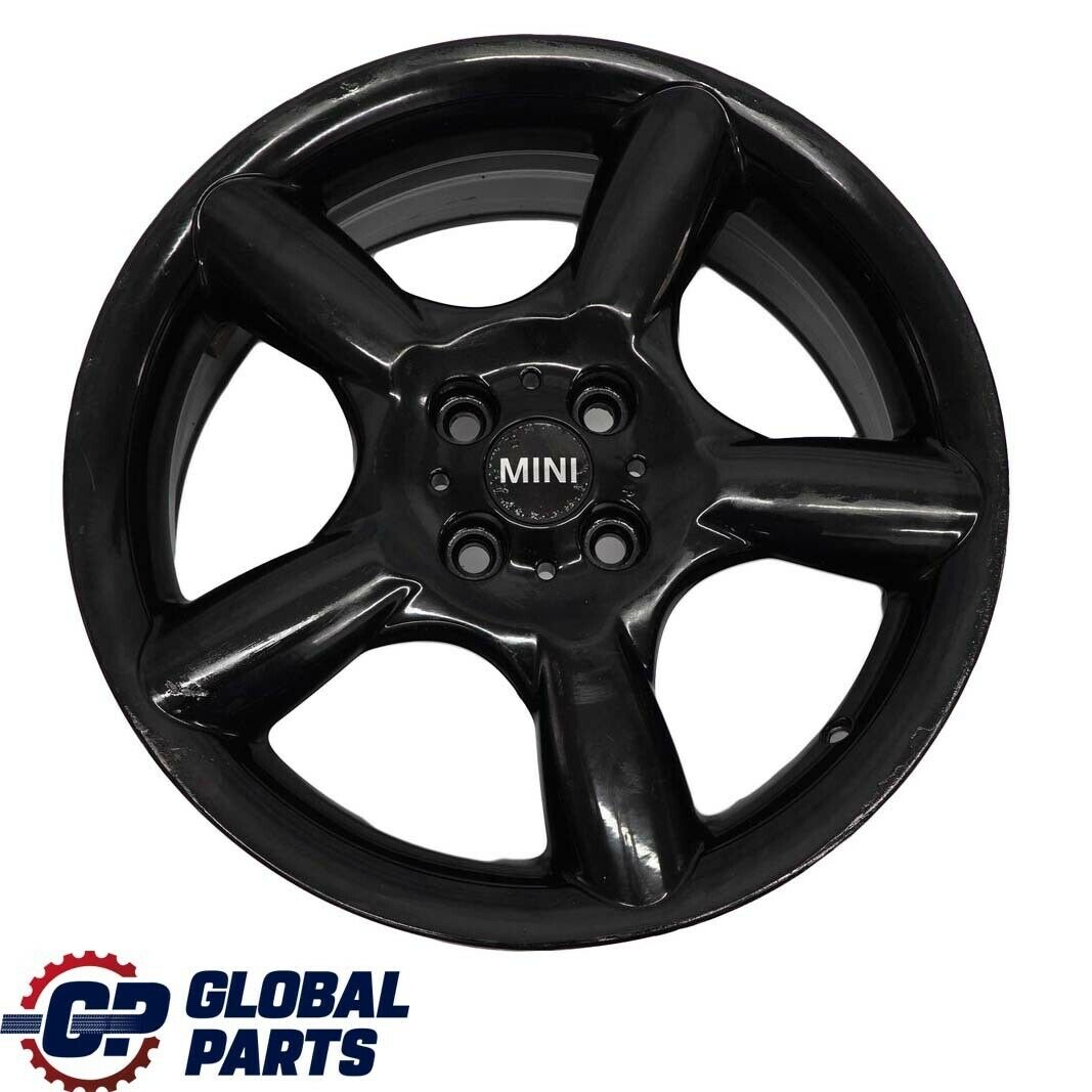 Mini Cooper One R50 R55 R56 Wheel Alloy Rim 17" 7J Black 5 Star Pace Spoke 110