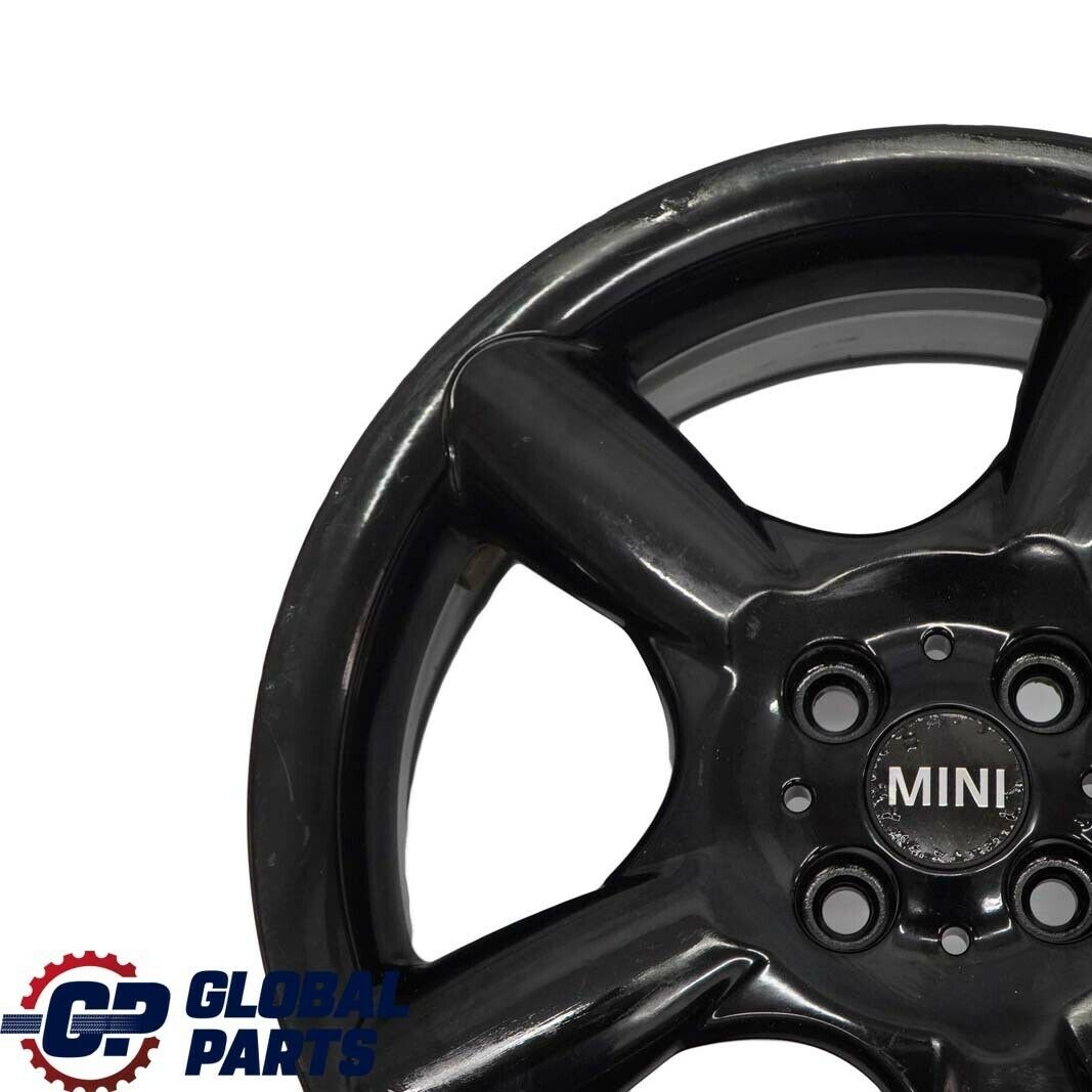 Mini Cooper One R50 R55 R56 Wheel Alloy Rim 17" 7J Black 5 Star Pace Spoke 110