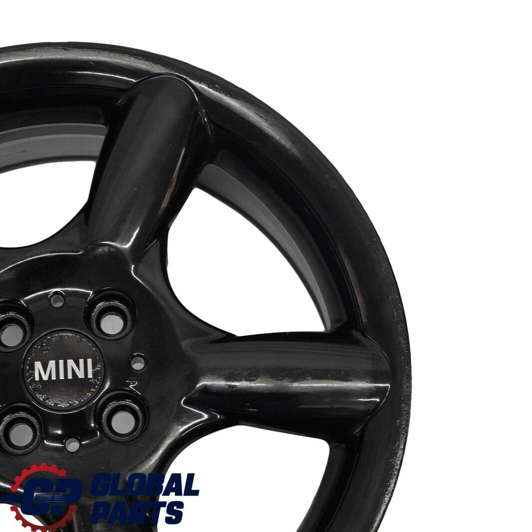 Mini Cooper One R50 R55 R56 Wheel Alloy Rim 17" 7J Black 5 Star Pace Spoke 110