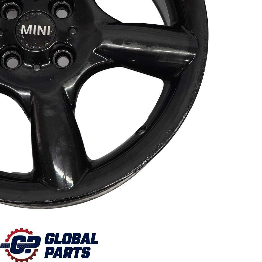 Mini Cooper One R50 R55 R56 Wheel Alloy Rim 17" 7J Black 5 Star Pace Spoke 110